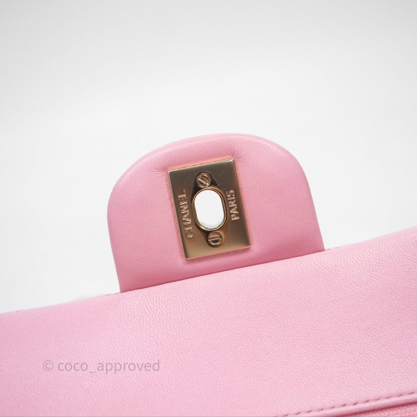 Chanel Small Classic Quilted Flap Pink Lambskin Gold Hardware