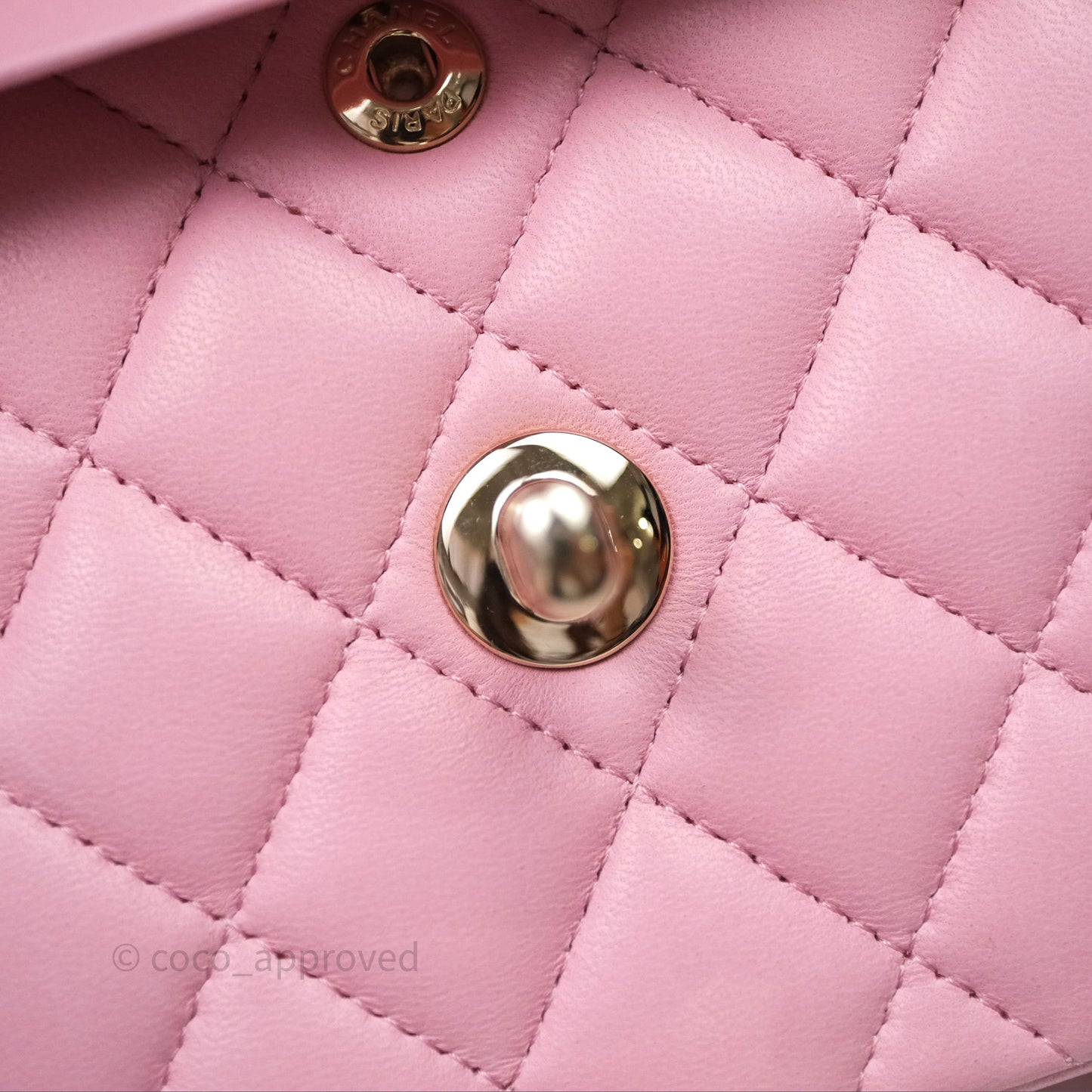 Chanel Small Classic Quilted Flap Pink Lambskin Gold Hardware