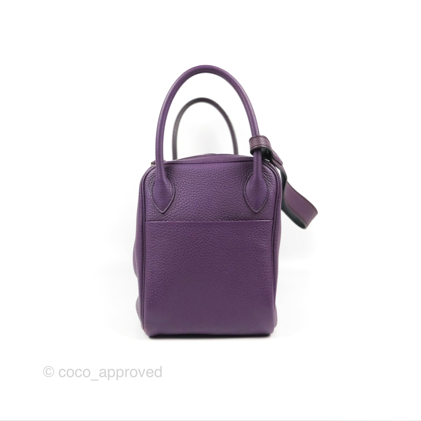 Hermès Lindy 30 Purple Clemence Palladium Hardware