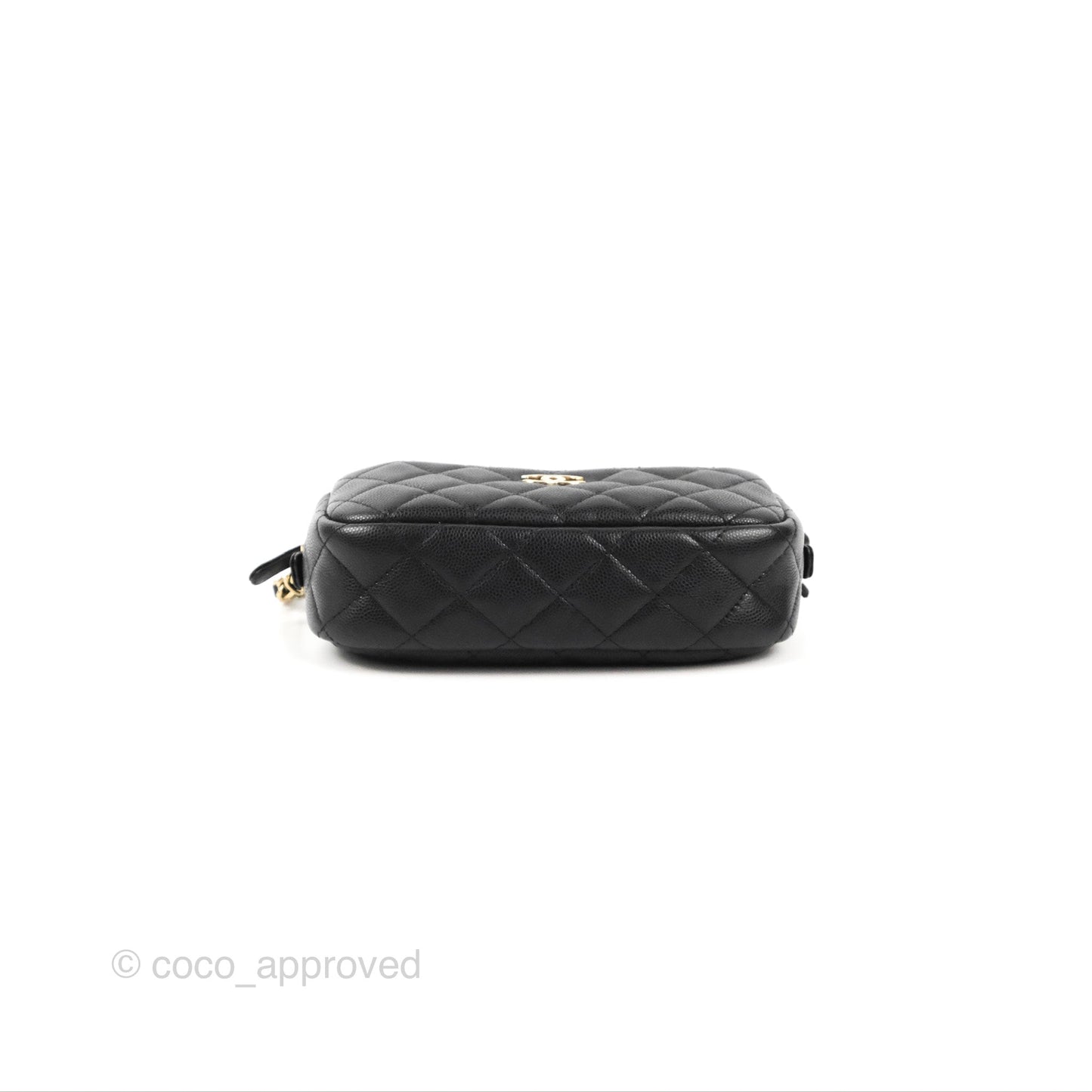 Chanel Classic Mini Camera Case Black Caviar Gold Hardware
