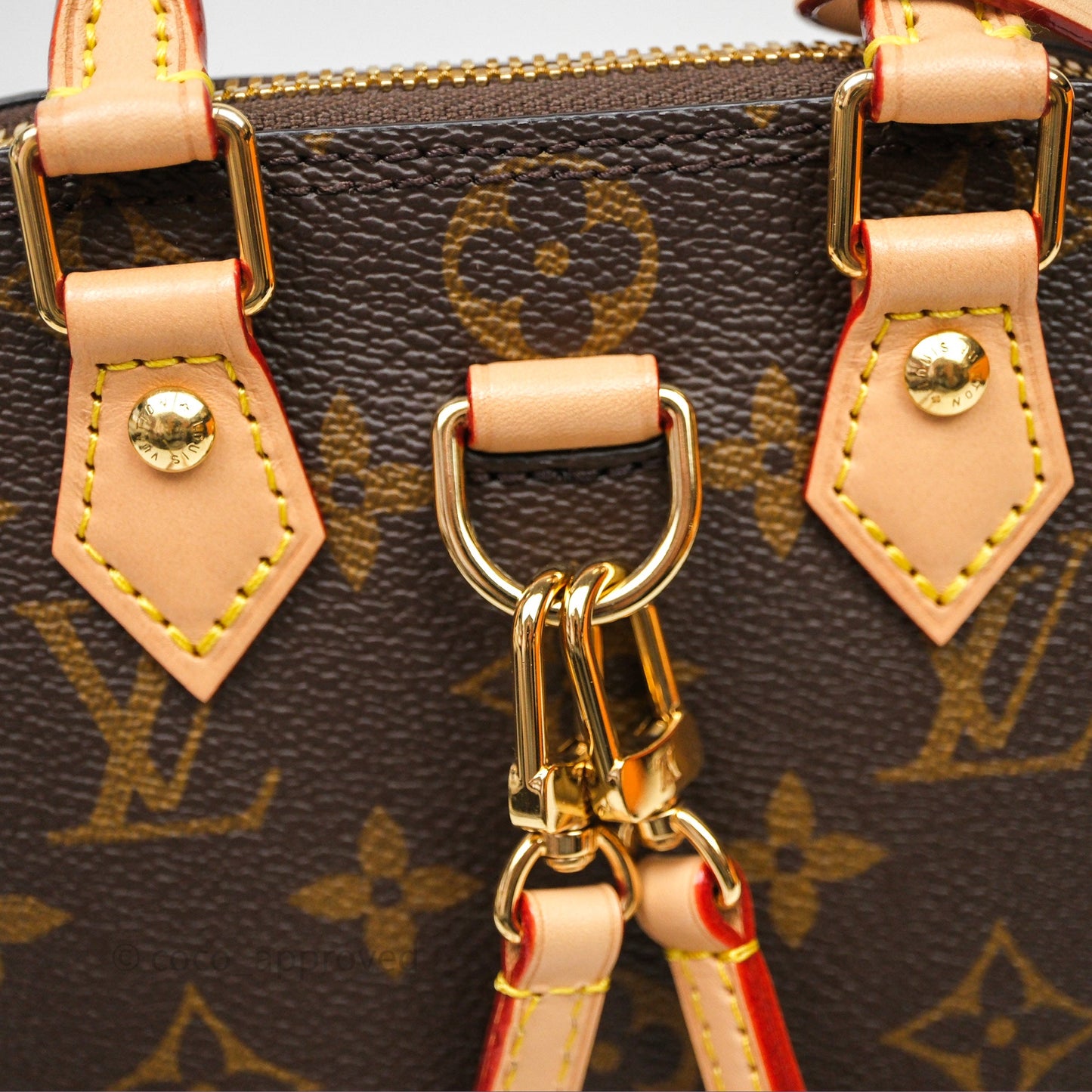 Louis Vuitton Alma Backpack Monogram Gold Hardware