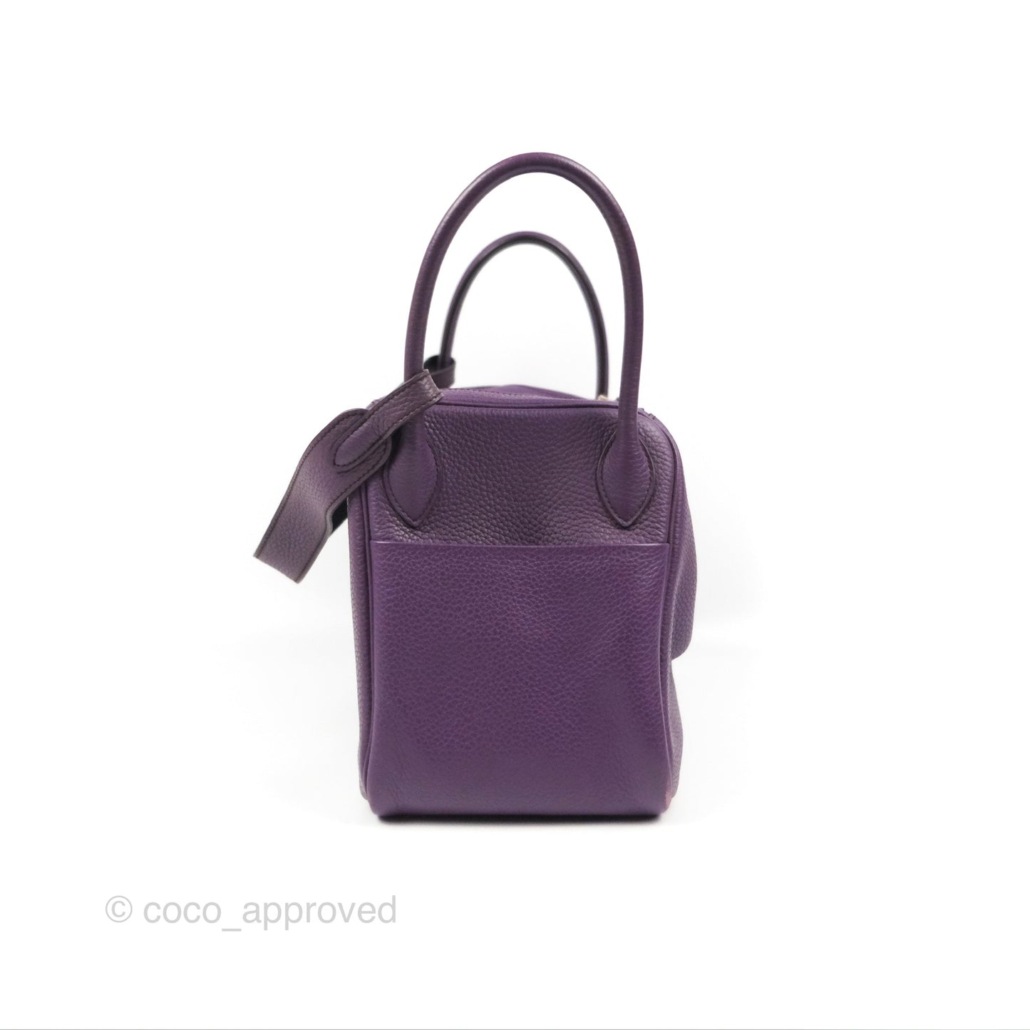 Hermès Lindy 30 Purple Clemence Palladium Hardware