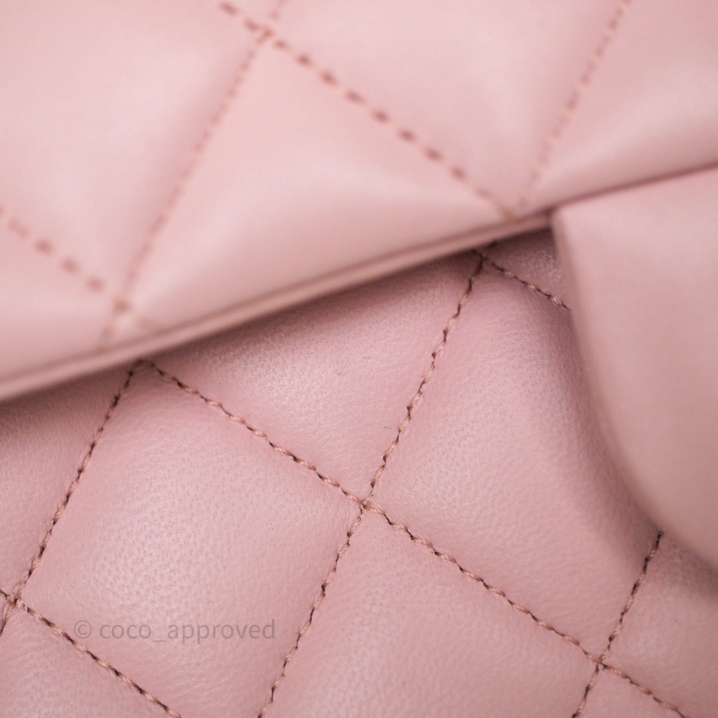 Chanel Classic M/L Medium Flap Quilted Pink Lambskin Silver Hardware