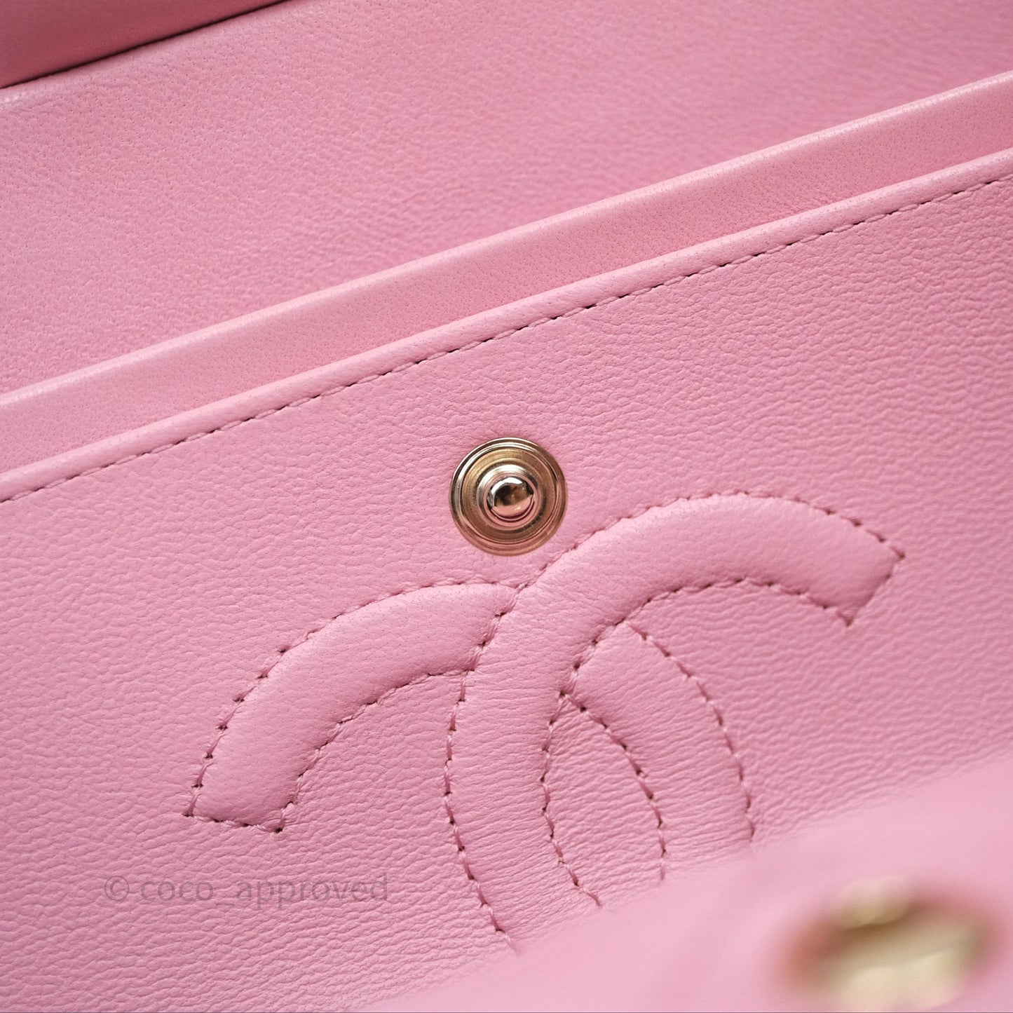 Chanel Small Classic Quilted Flap Pink Lambskin Gold Hardware
