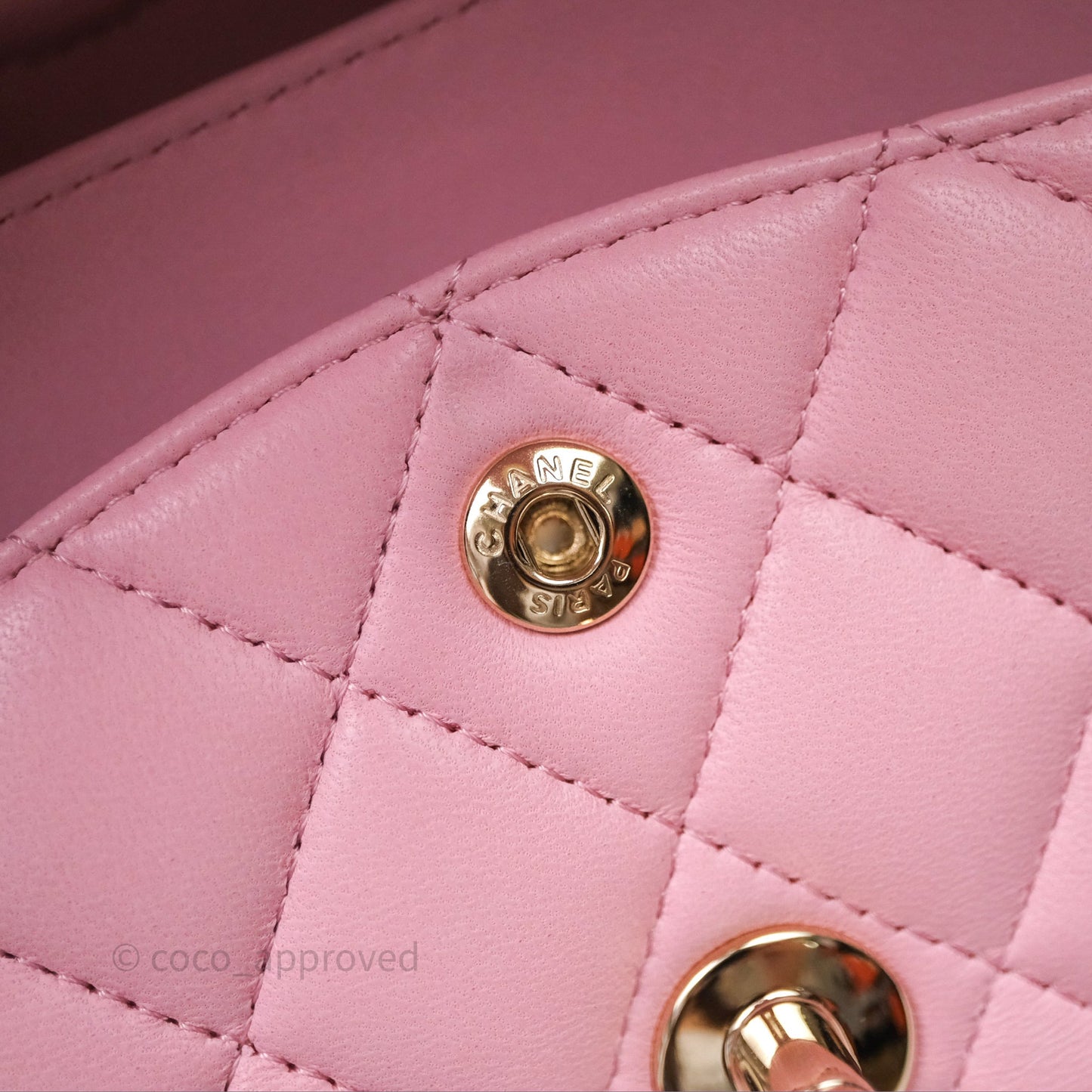 Chanel Small Classic Quilted Flap Pink Lambskin Gold Hardware