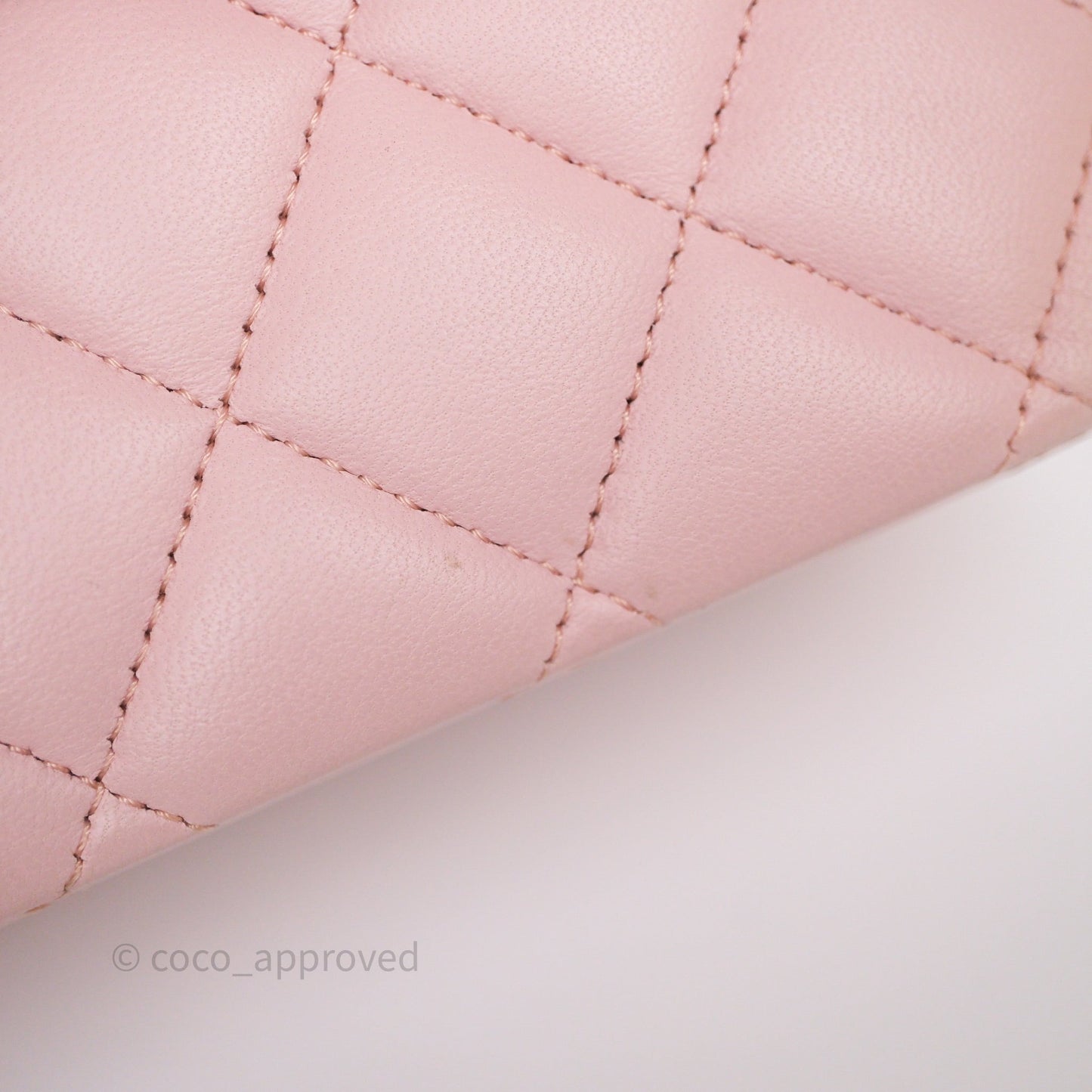 Chanel Classic M/L Medium Flap Quilted Pink Lambskin Silver Hardware