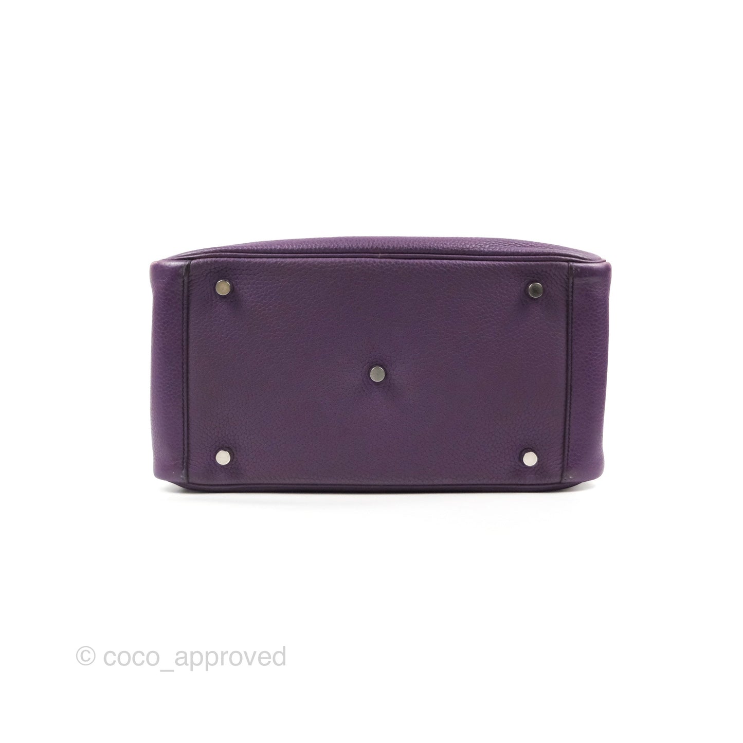 Hermès Lindy 30 Purple Clemence Palladium Hardware