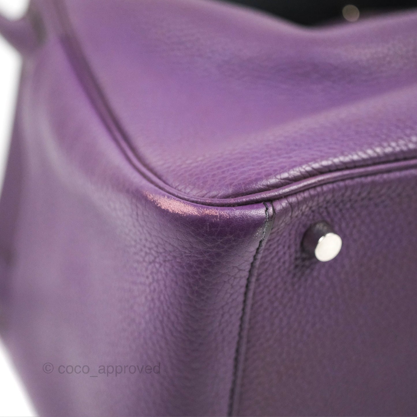 Hermès Lindy 30 Purple Clemence Palladium Hardware