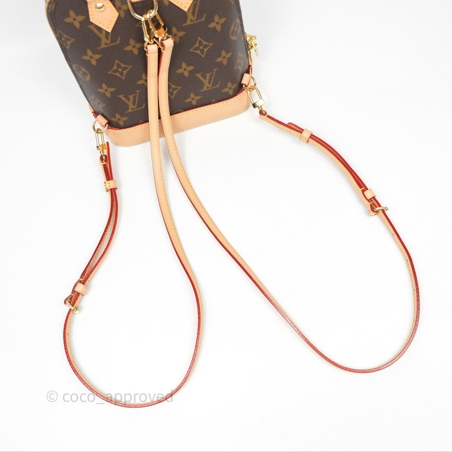 Louis Vuitton Alma Backpack Monogram Gold Hardware
