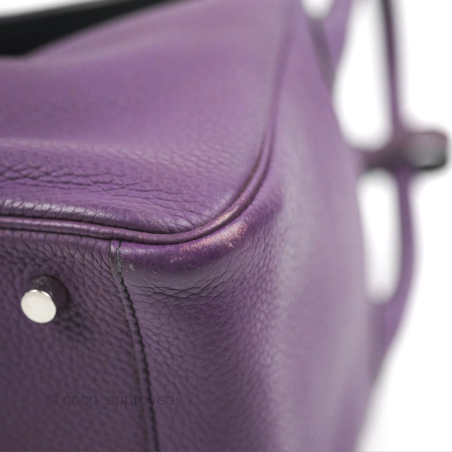 Hermès Lindy 30 Purple Clemence Palladium Hardware