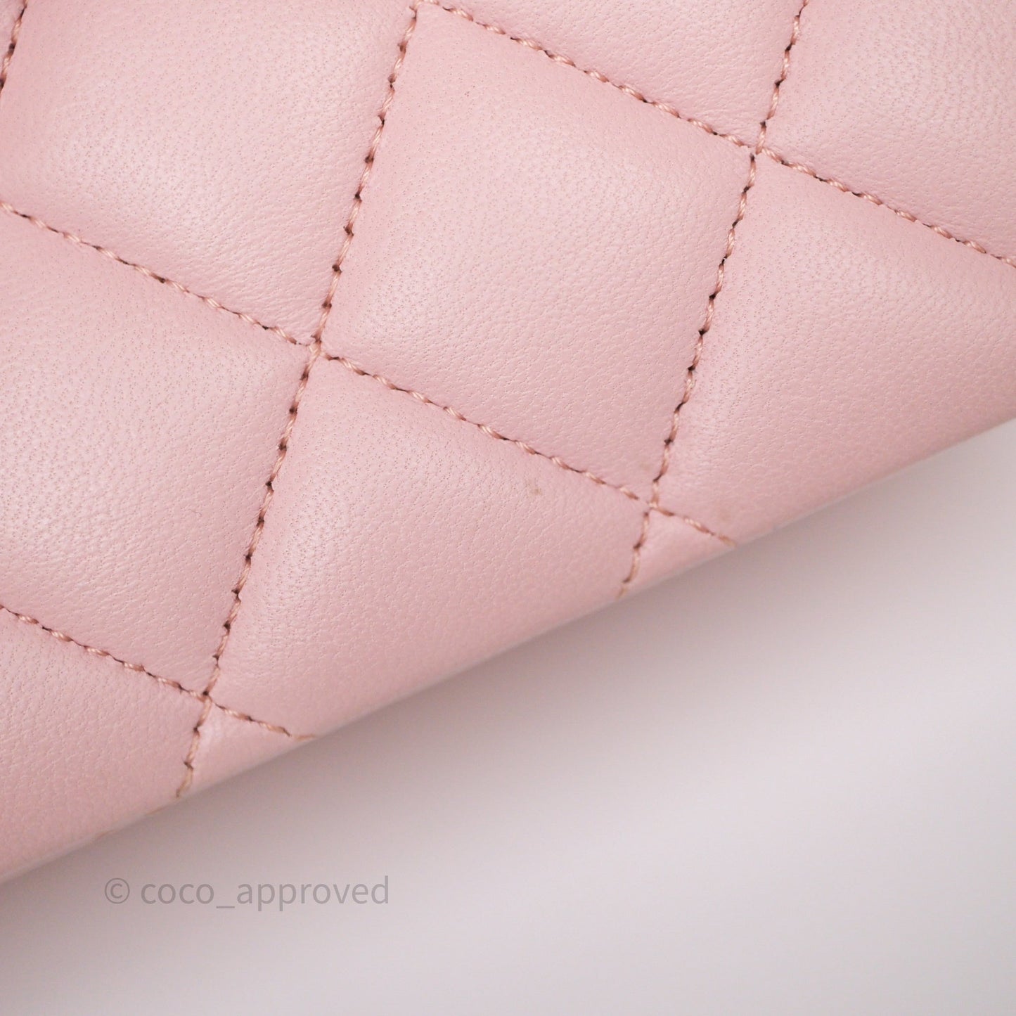 Chanel Classic M/L Medium Flap Quilted Pink Lambskin Silver Hardware