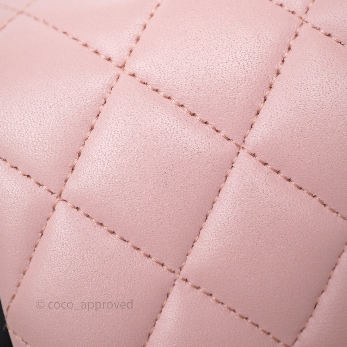 Chanel Classic M/L Medium Flap Quilted Pink Lambskin Silver Hardware