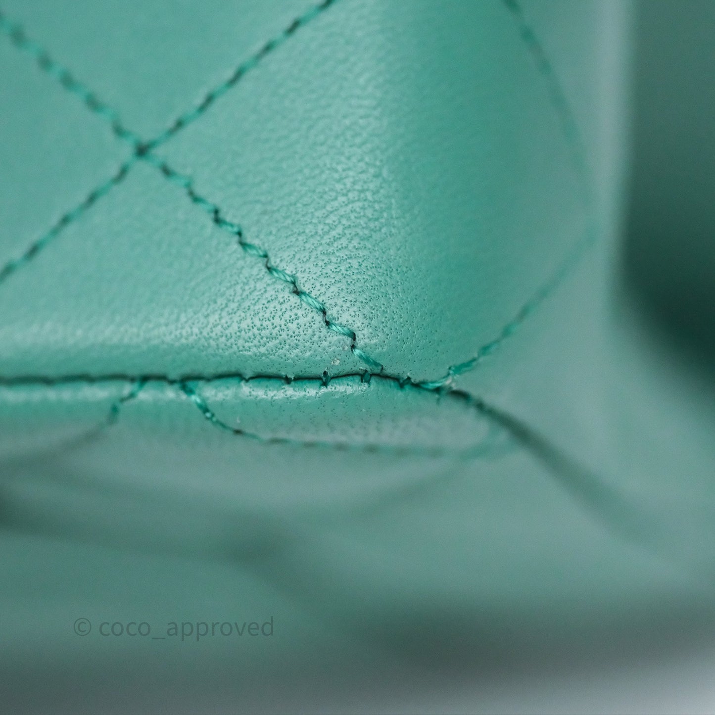 Chanel Small Classic Flap Quilted Green Lambskin Gold Hardware