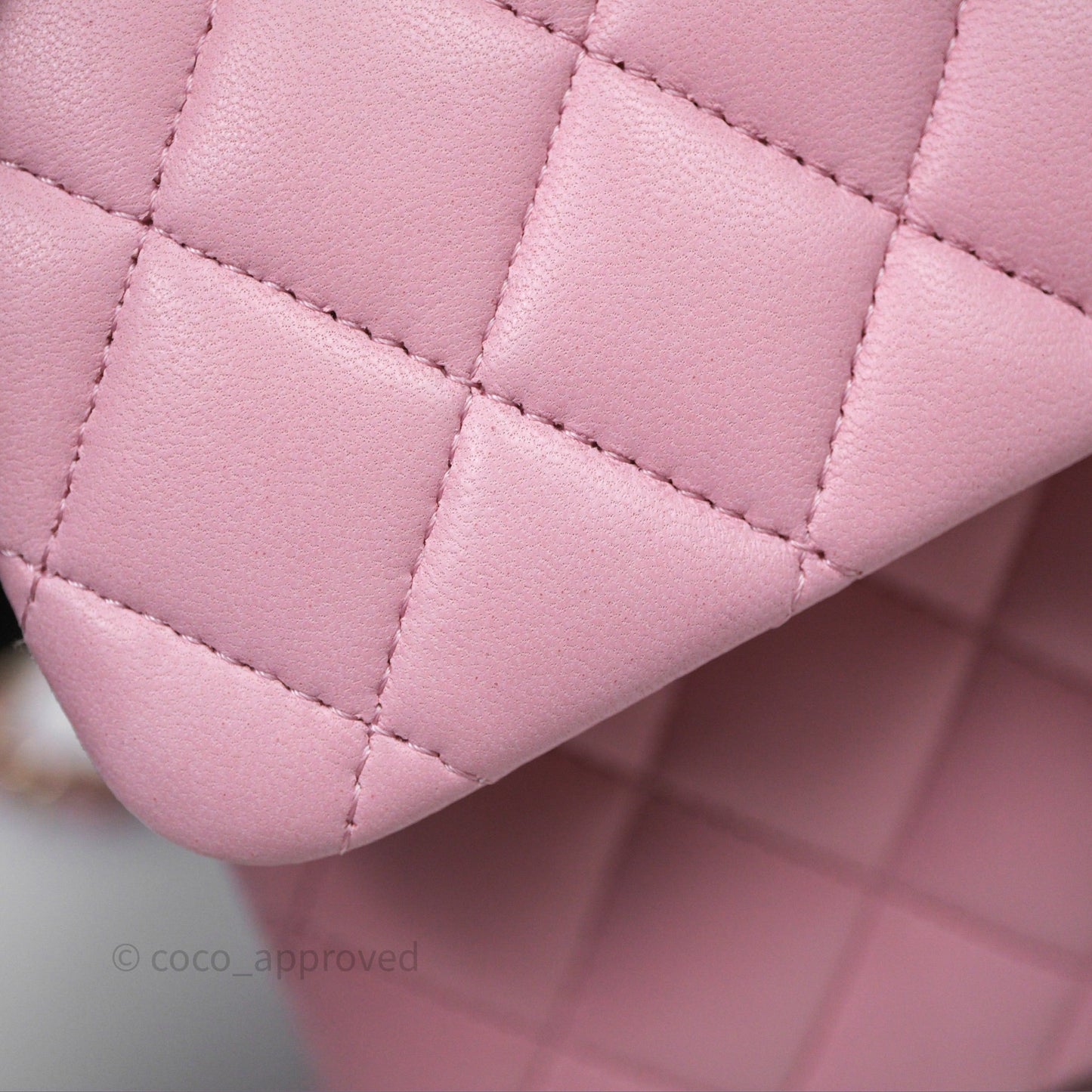 Chanel Small Classic Quilted Flap Pink Lambskin Gold Hardware