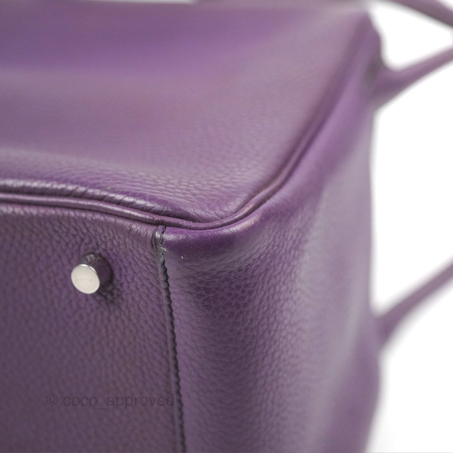 Hermès Lindy 30 Purple Clemence Palladium Hardware