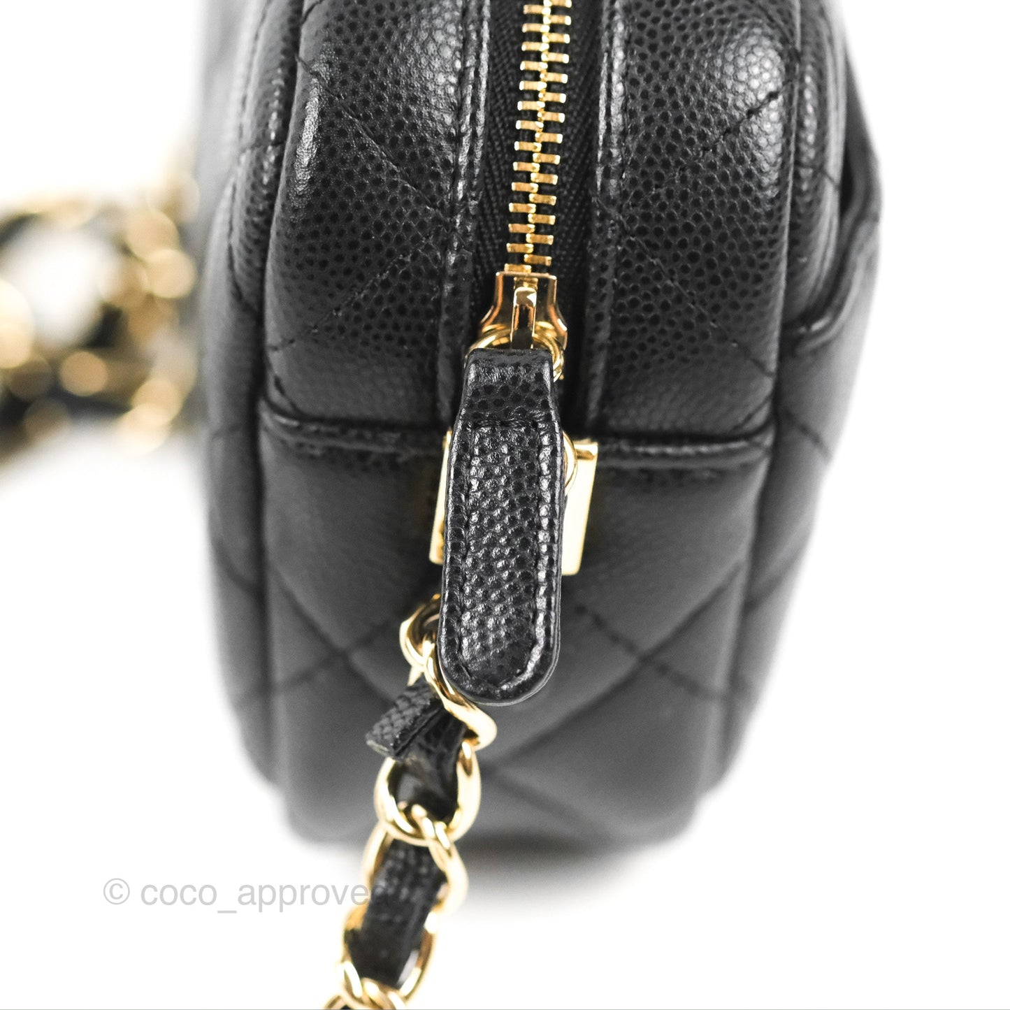 Chanel Classic Mini Camera Case Black Caviar Gold Hardware