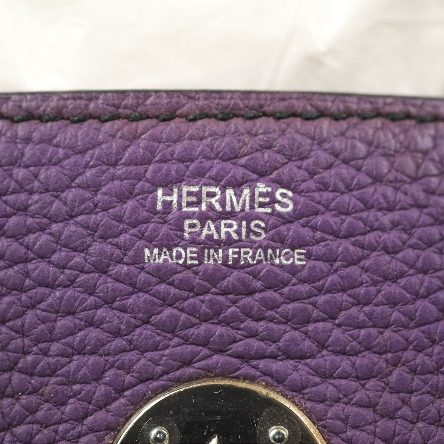 Hermès Lindy 30 Purple Clemence Palladium Hardware