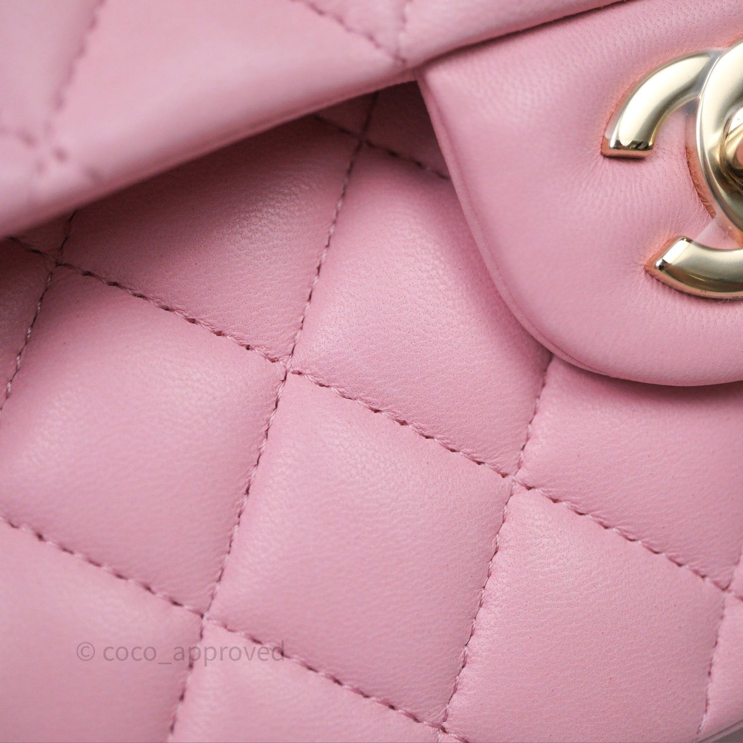 Chanel Small Classic Quilted Flap Pink Lambskin Gold Hardware
