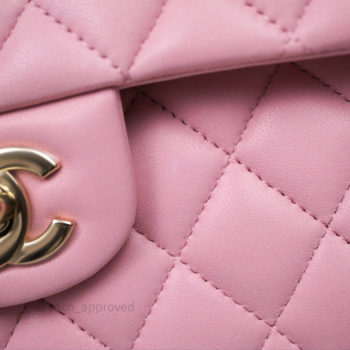 Chanel Small Classic Quilted Flap Pink Lambskin Gold Hardware