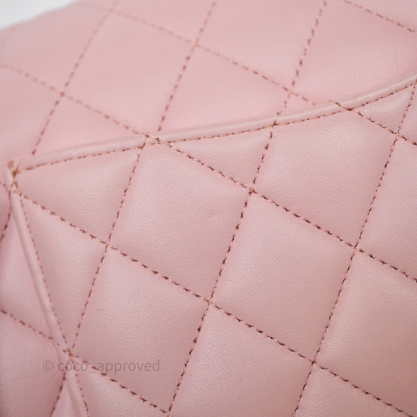 Chanel Classic M/L Medium Flap Quilted Pink Lambskin Silver Hardware