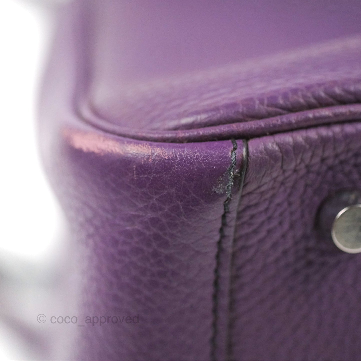 Hermès Lindy 30 Purple Clemence Palladium Hardware