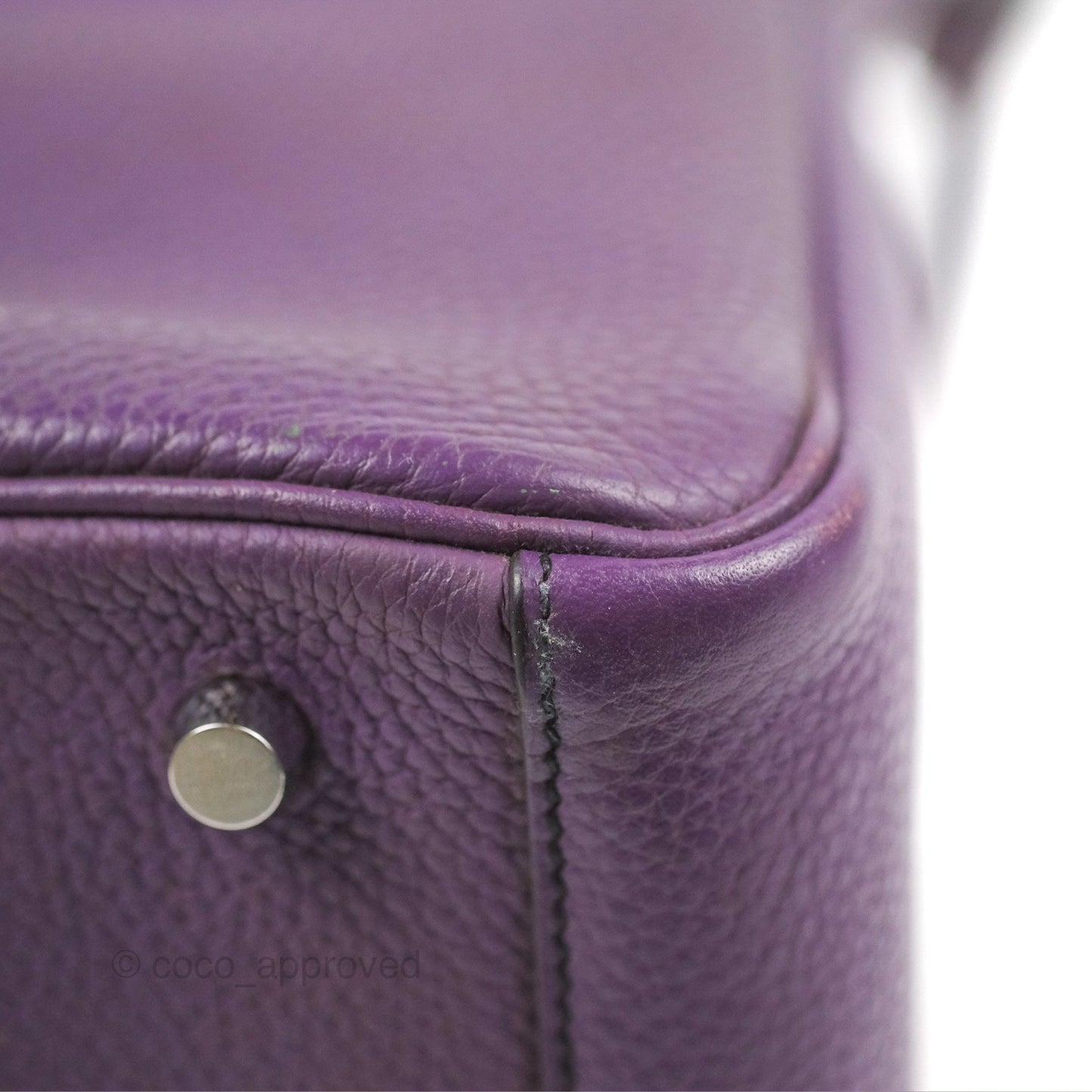 Hermès Lindy 30 Purple Clemence Palladium Hardware