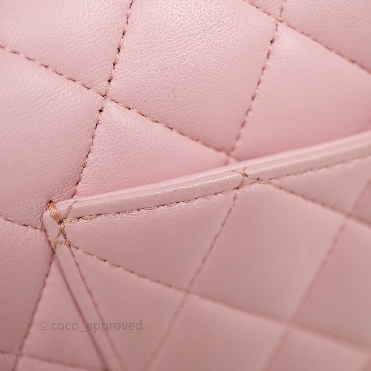 Chanel Classic M/L Medium Flap Quilted Pink Lambskin Silver Hardware