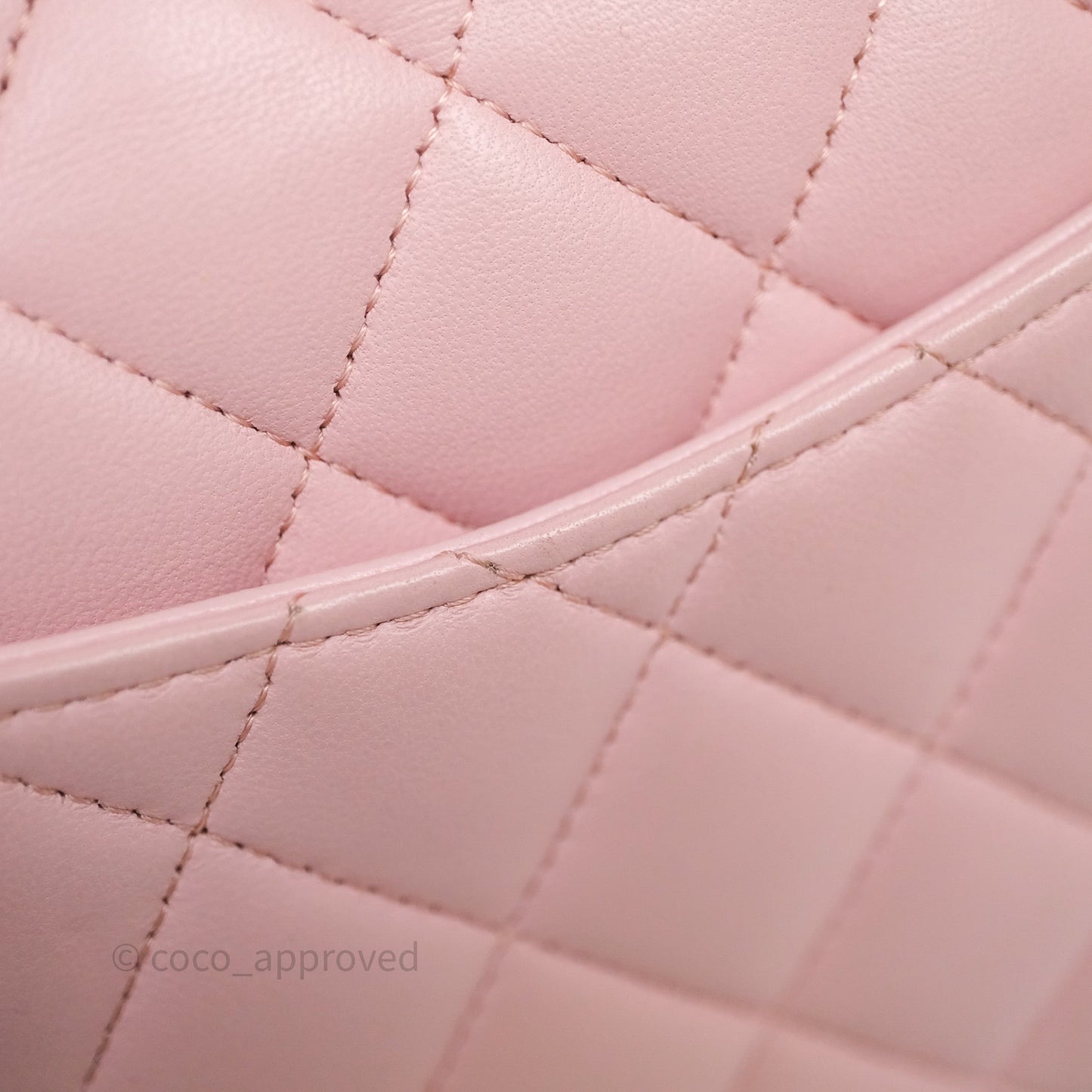 Chanel Classic M/L Medium Flap Quilted Pink Lambskin Silver Hardware