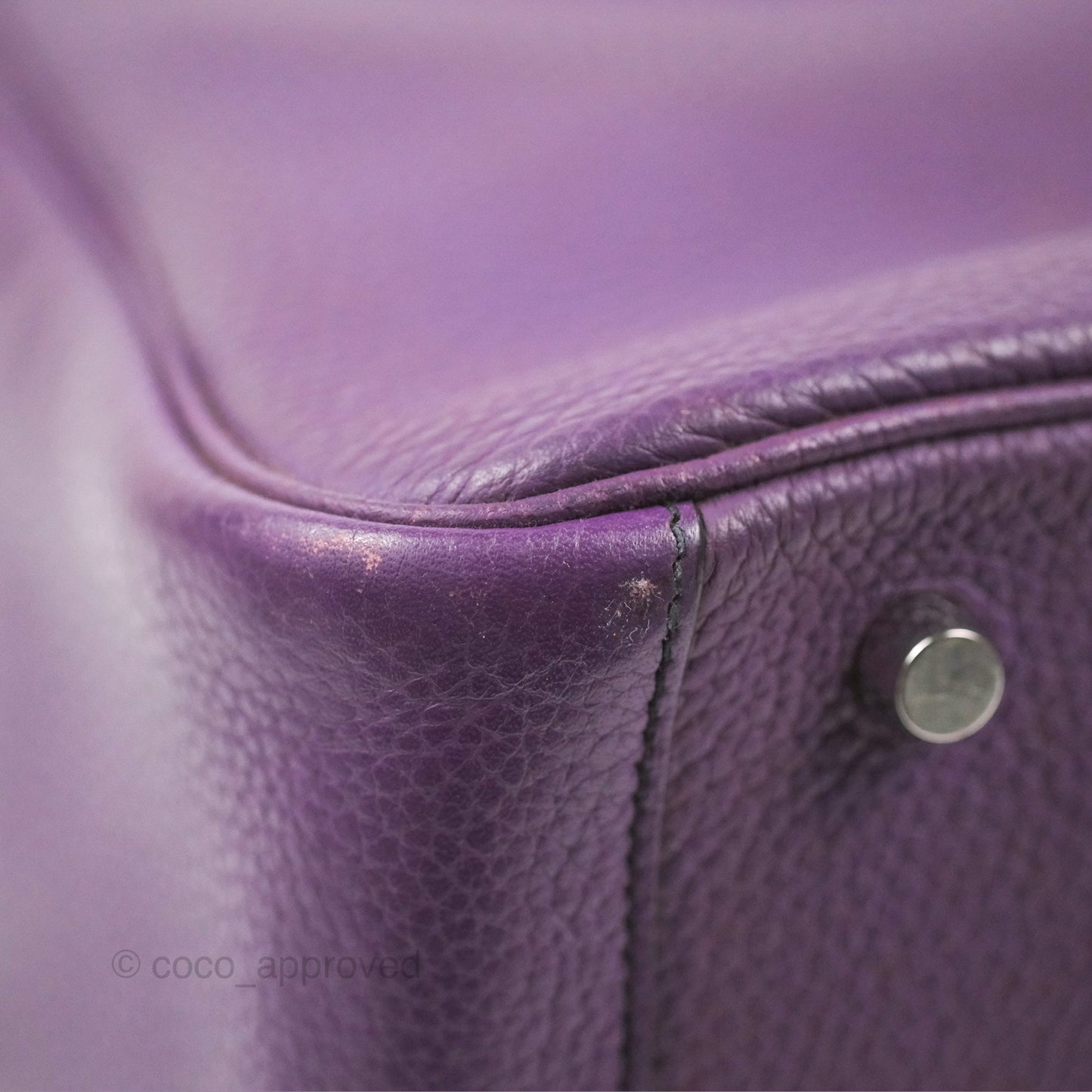 Hermès Lindy 30 Purple Clemence Palladium Hardware