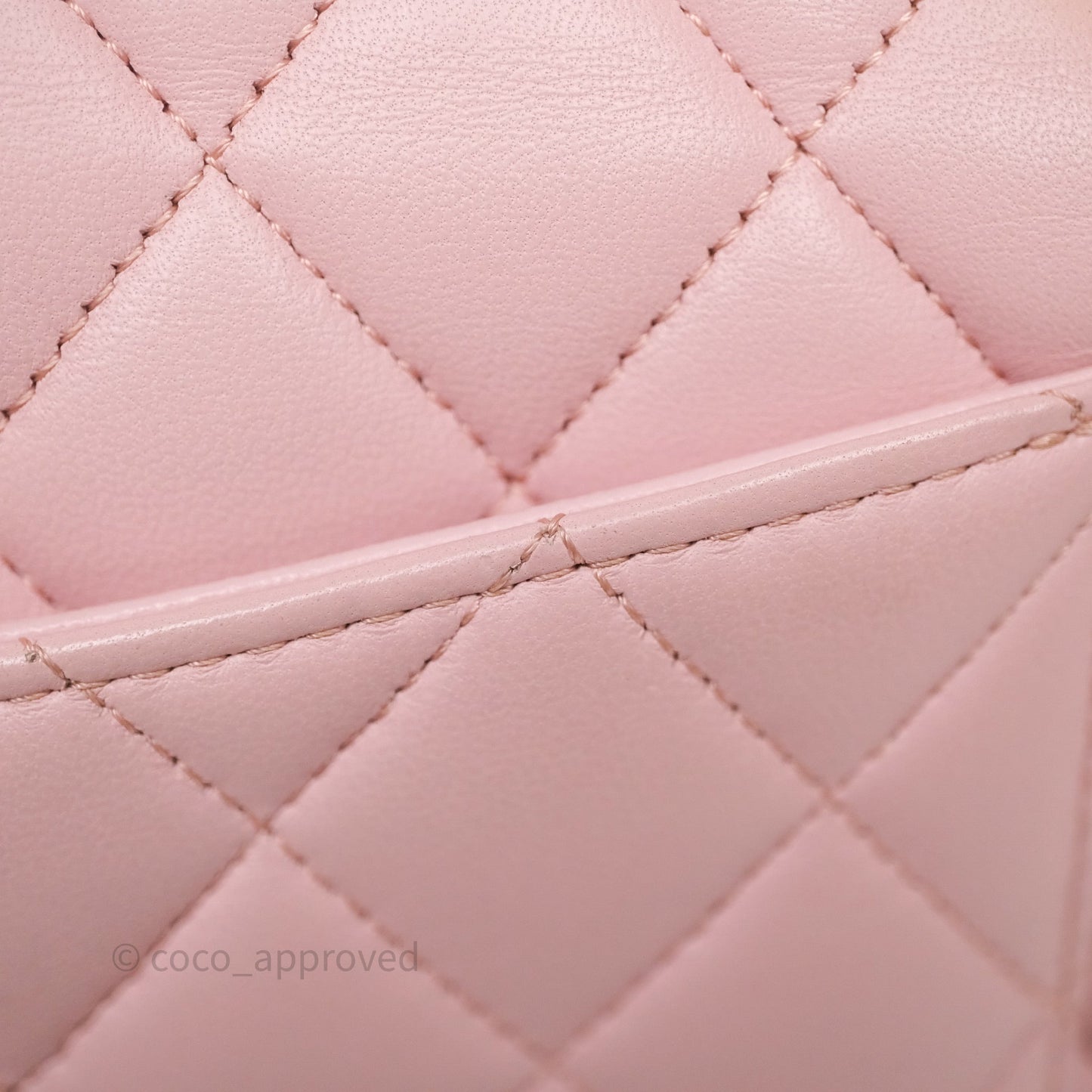 Chanel Classic M/L Medium Flap Quilted Pink Lambskin Silver Hardware