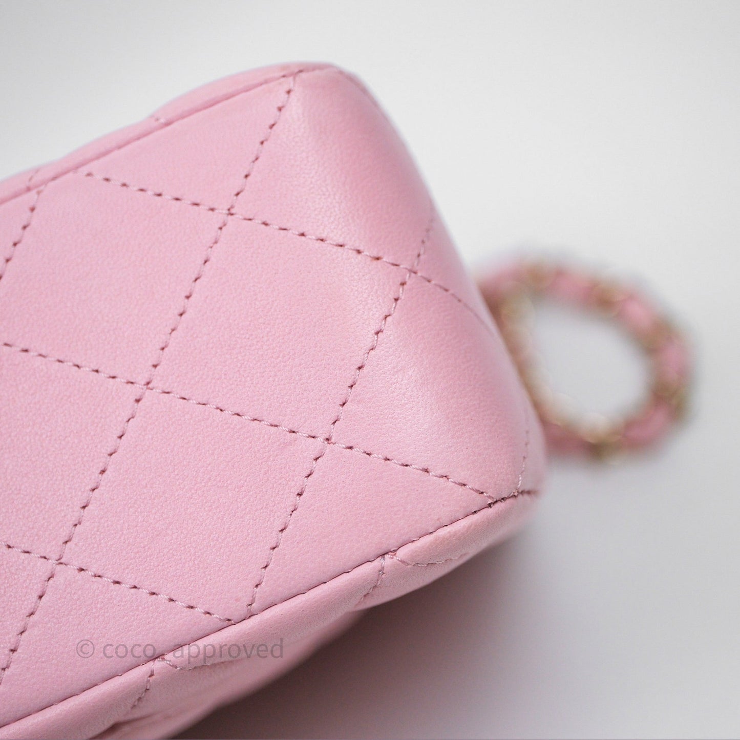 Chanel Small Classic Quilted Flap Pink Lambskin Gold Hardware