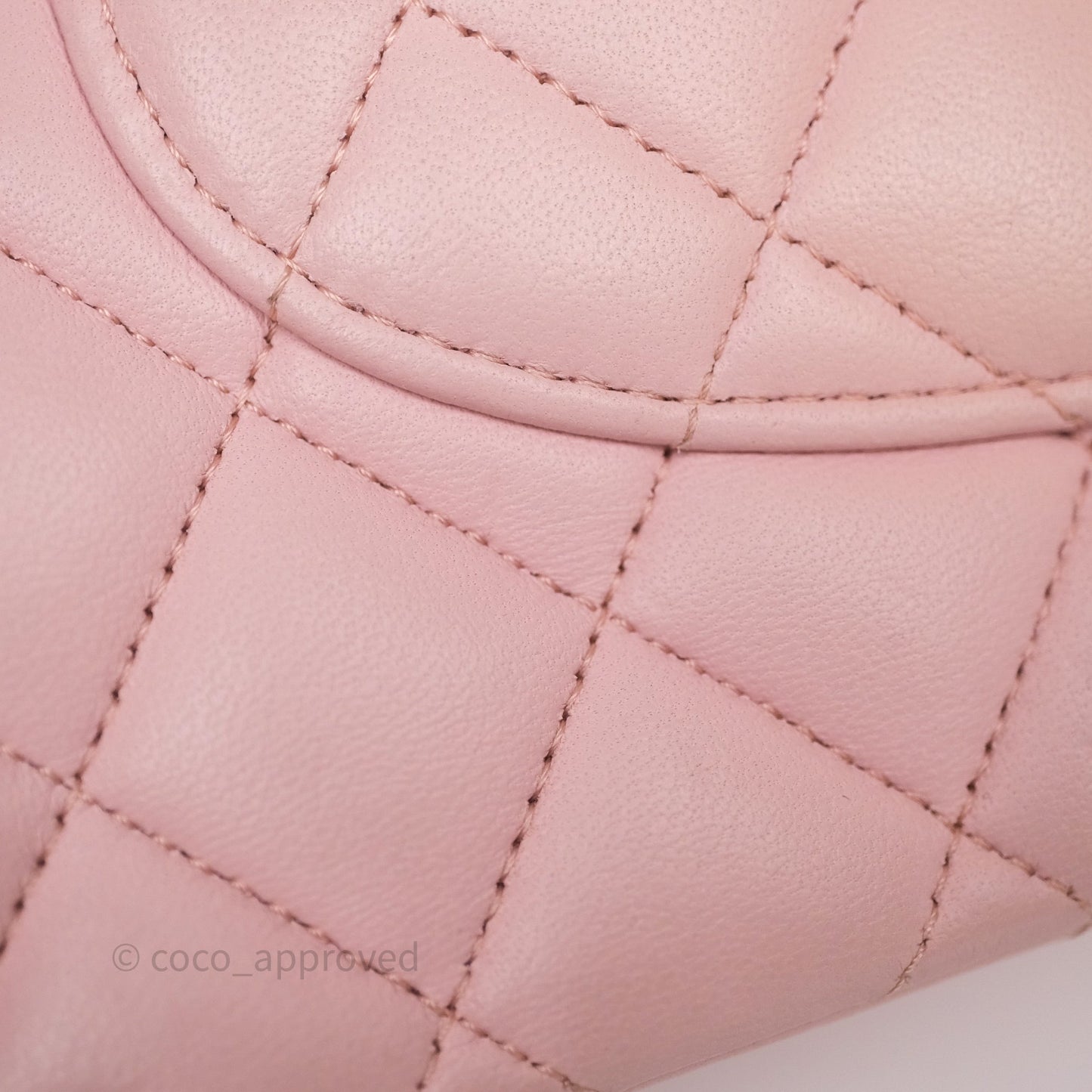 Chanel Classic M/L Medium Flap Quilted Pink Lambskin Silver Hardware