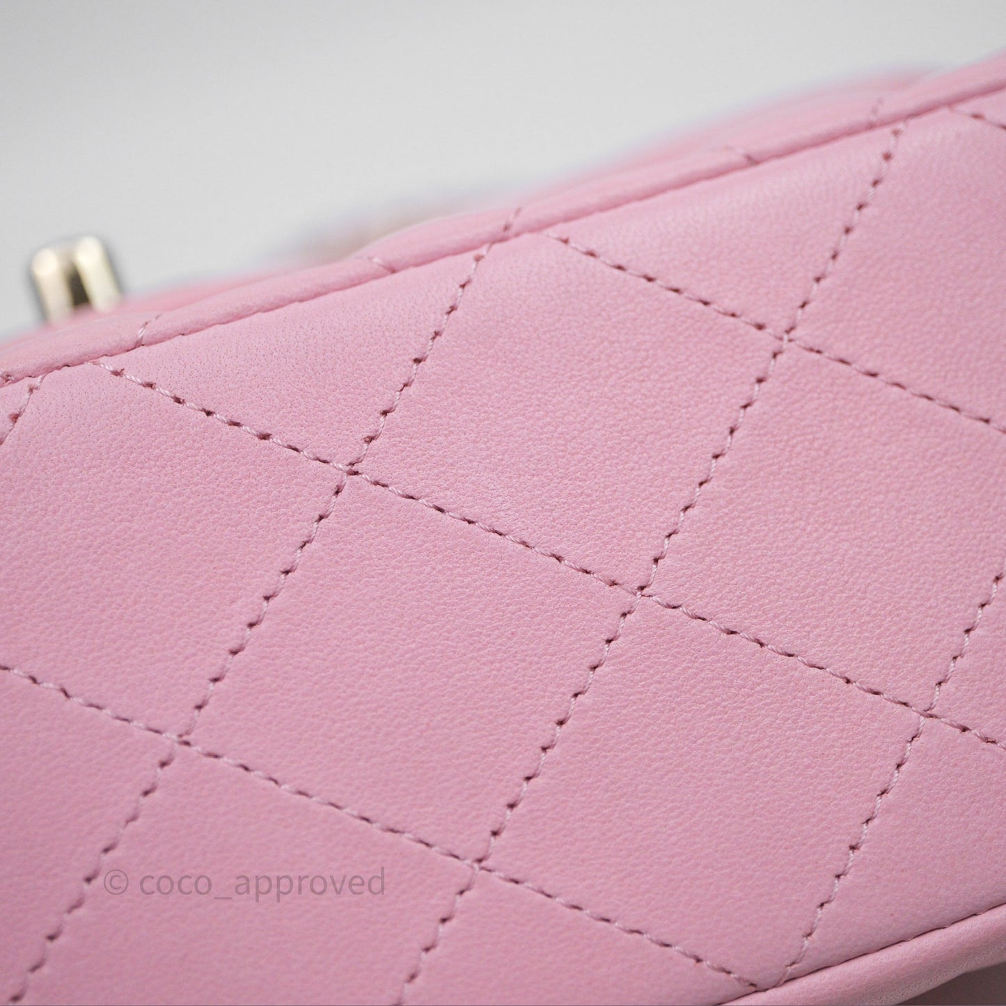 Chanel Small Classic Quilted Flap Pink Lambskin Gold Hardware