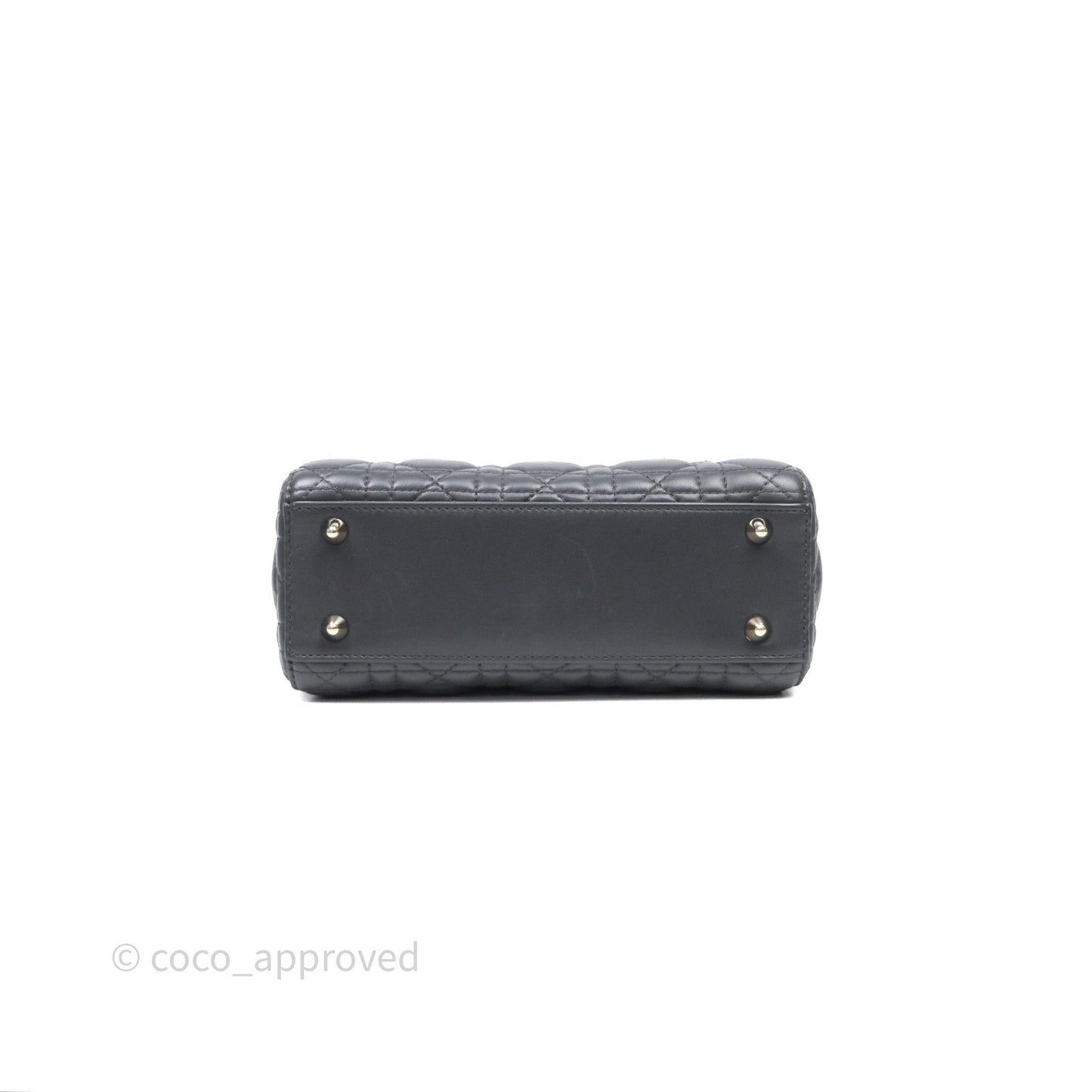 Christian Dior Small Lady Dior My ABCDior Bag Dark Grey Cannage Lambskin