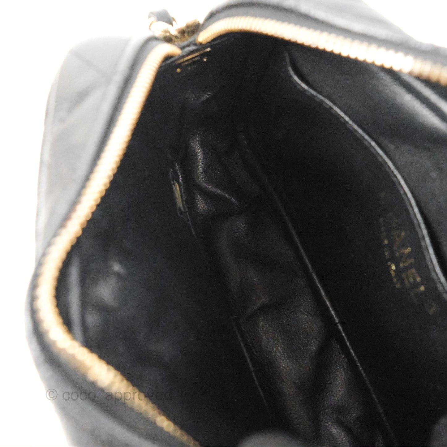 Chanel Classic Mini Camera Case Black Caviar Gold Hardware