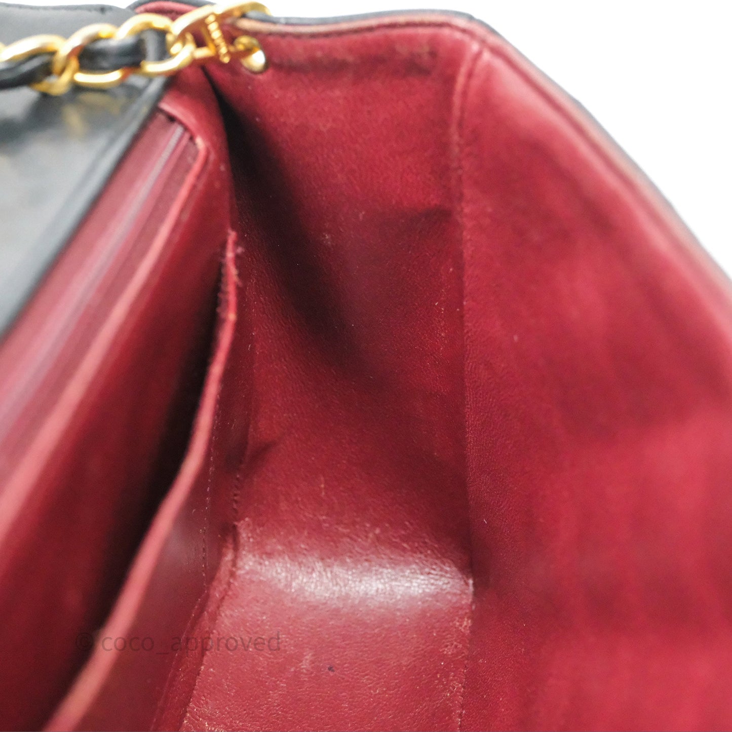 Chanel Vintage Medium Classic Diana Flap Bag Black Lambskin 24K Gold Hardware