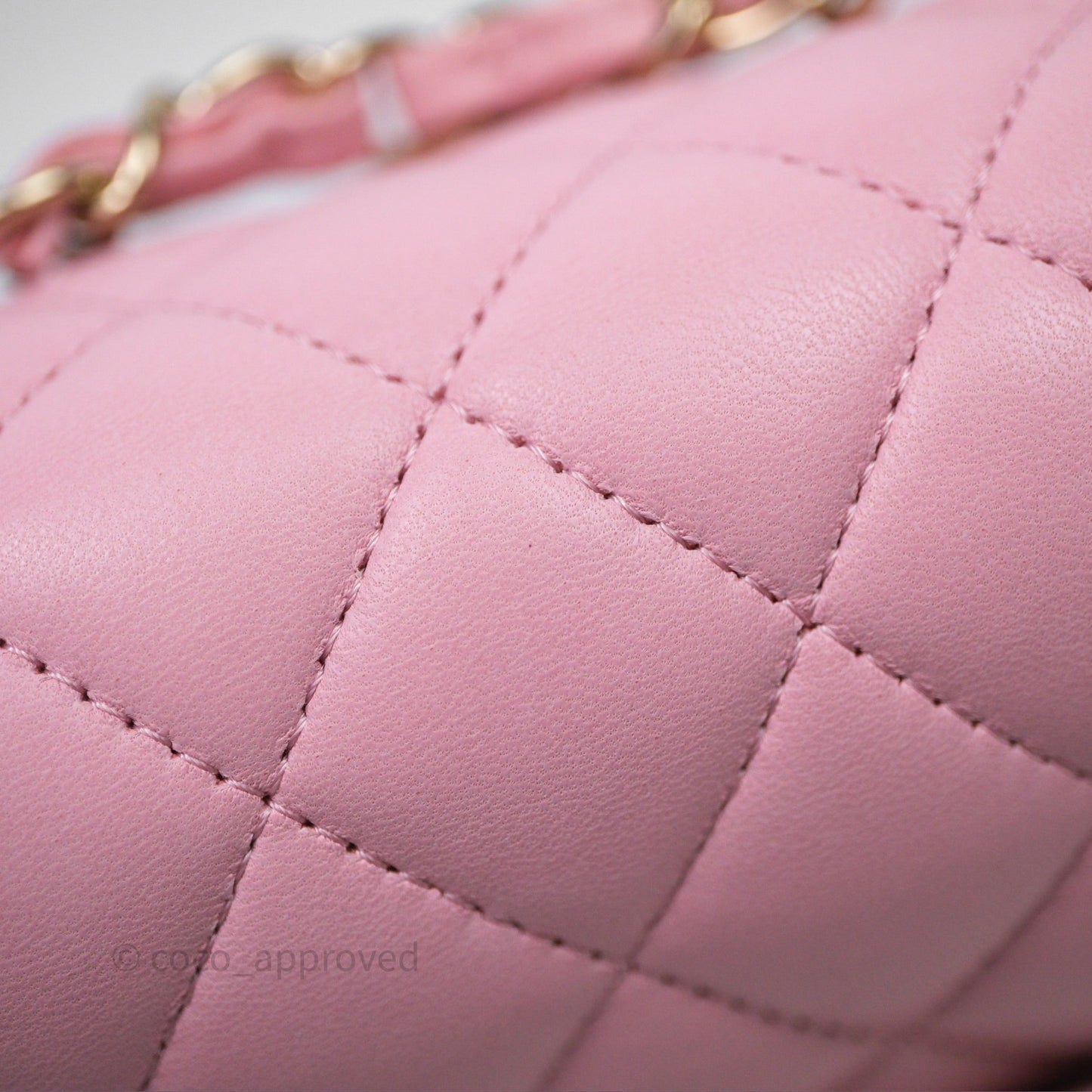 Chanel Small Classic Quilted Flap Pink Lambskin Gold Hardware