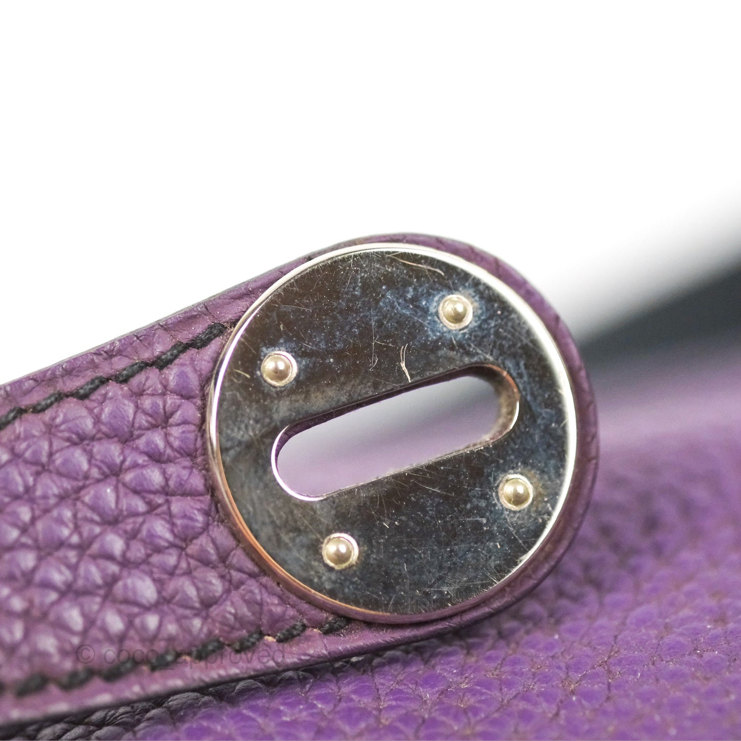 Hermès Lindy 30 Purple Clemence Palladium Hardware