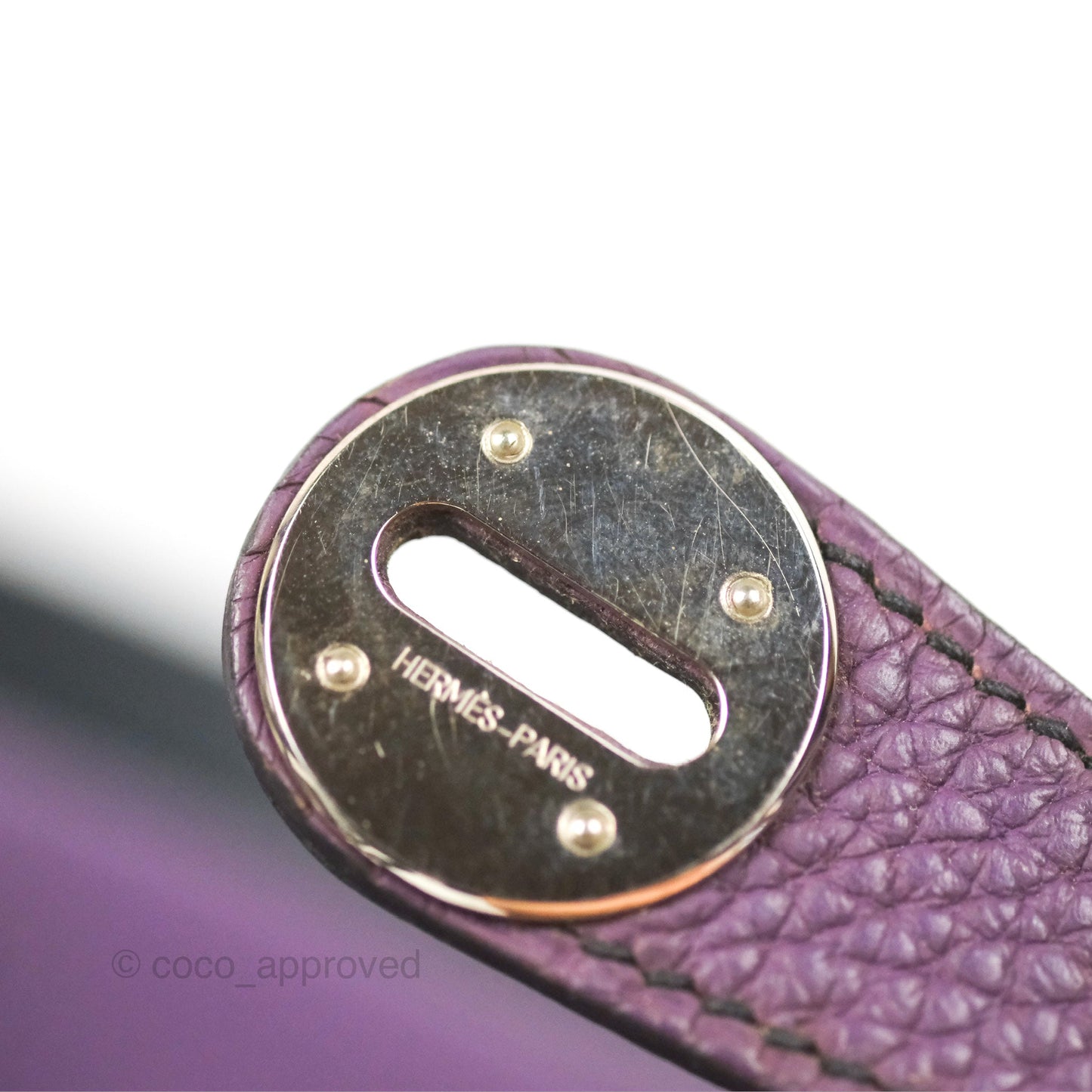 Hermès Lindy 30 Purple Clemence Palladium Hardware