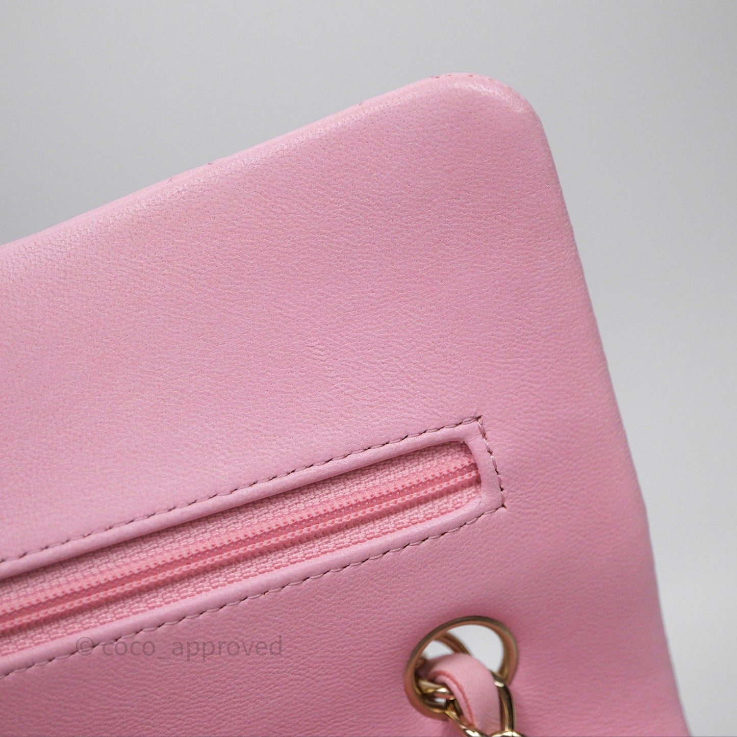 Chanel Small Classic Quilted Flap Pink Lambskin Gold Hardware