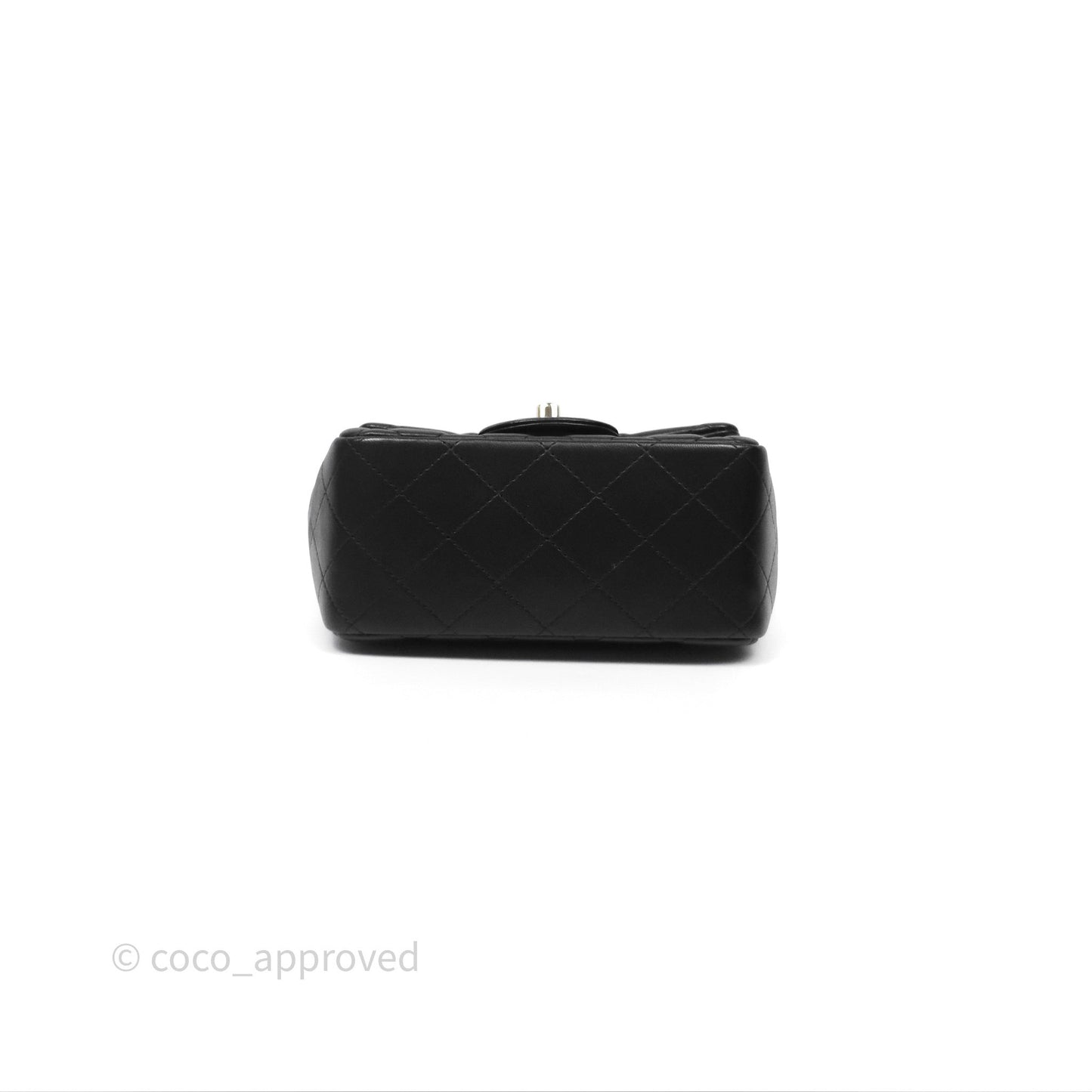 Chanel Mini Square Black Lambskin Gold Hardware