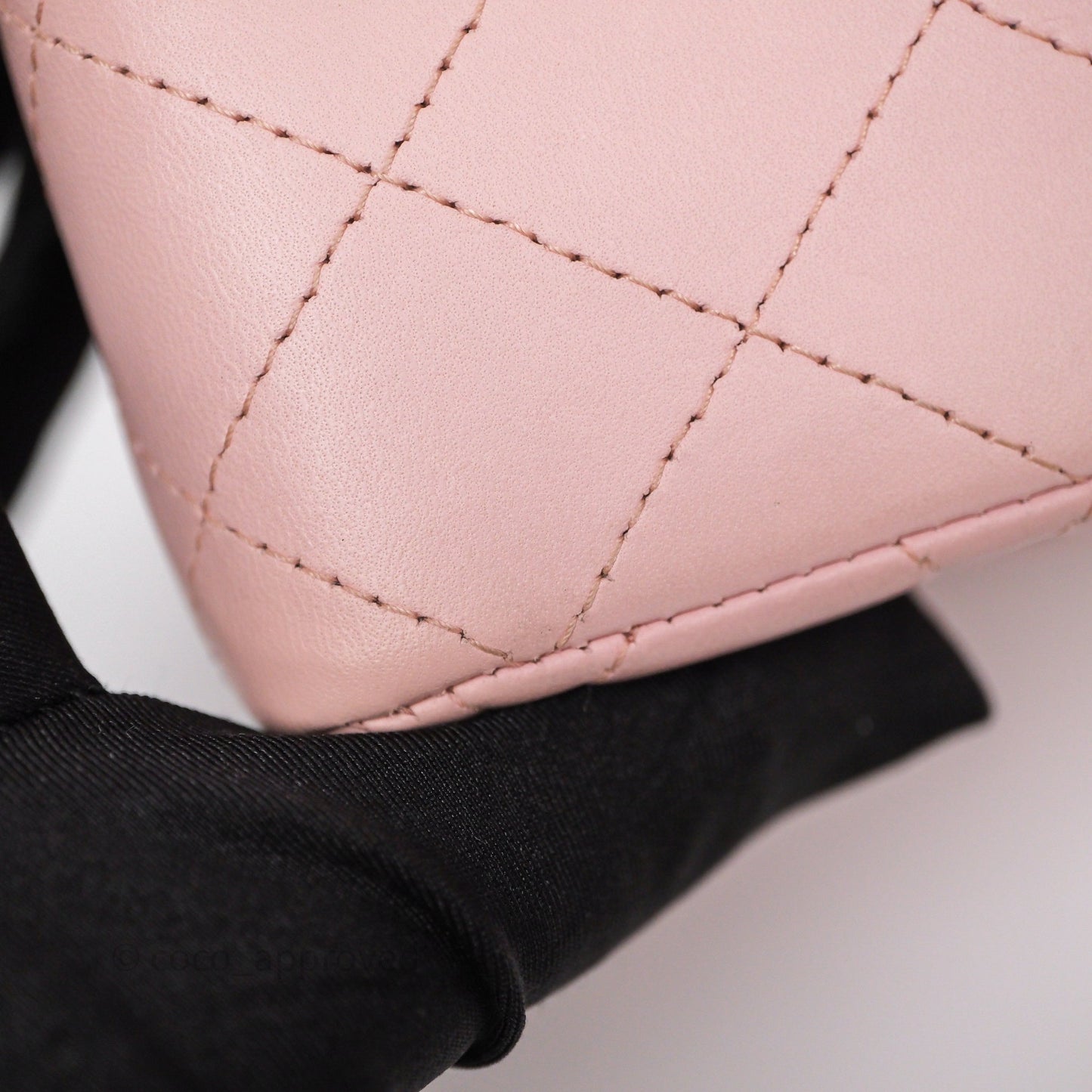 Chanel Classic M/L Medium Flap Quilted Pink Lambskin Silver Hardware