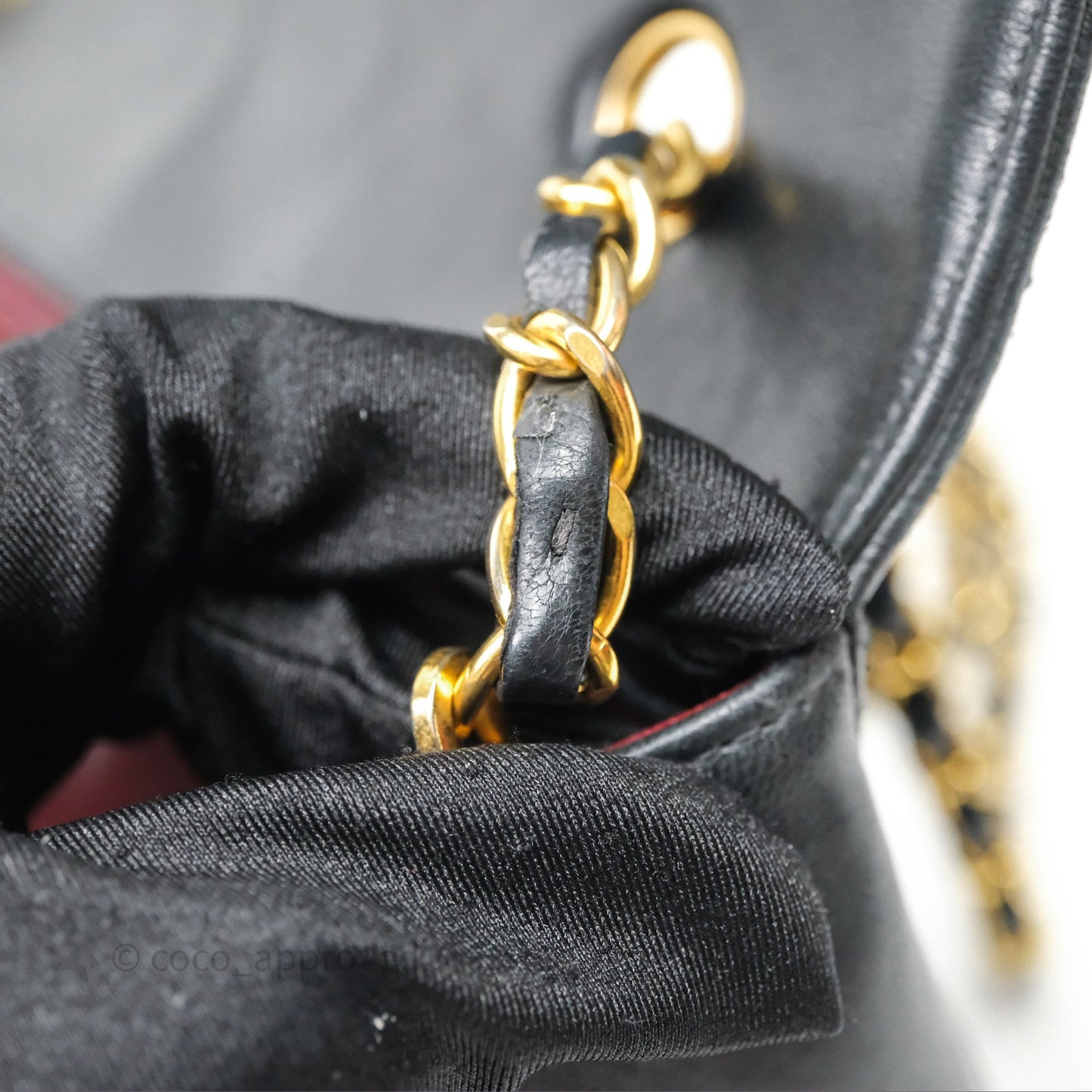 Chanel Vintage Medium Classic Diana Flap Bag Black Lambskin 24K Gold Hardware