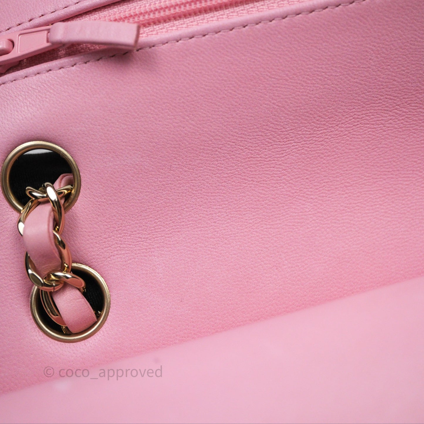 Chanel Small Classic Quilted Flap Pink Lambskin Gold Hardware
