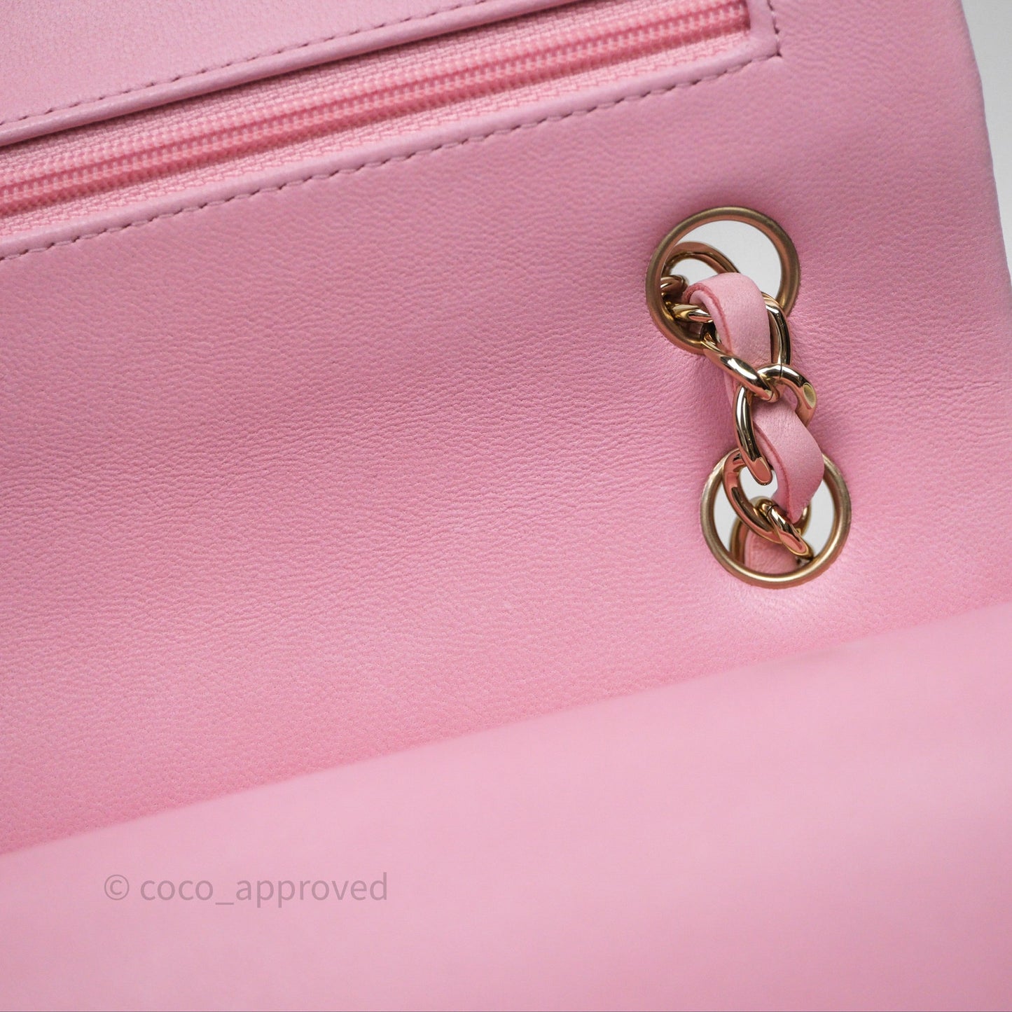 Chanel Small Classic Quilted Flap Pink Lambskin Gold Hardware