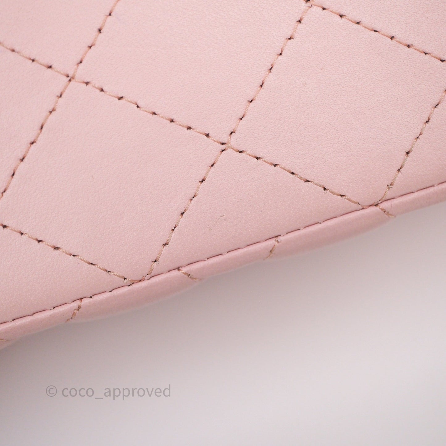 Chanel Classic M/L Medium Flap Quilted Pink Lambskin Silver Hardware