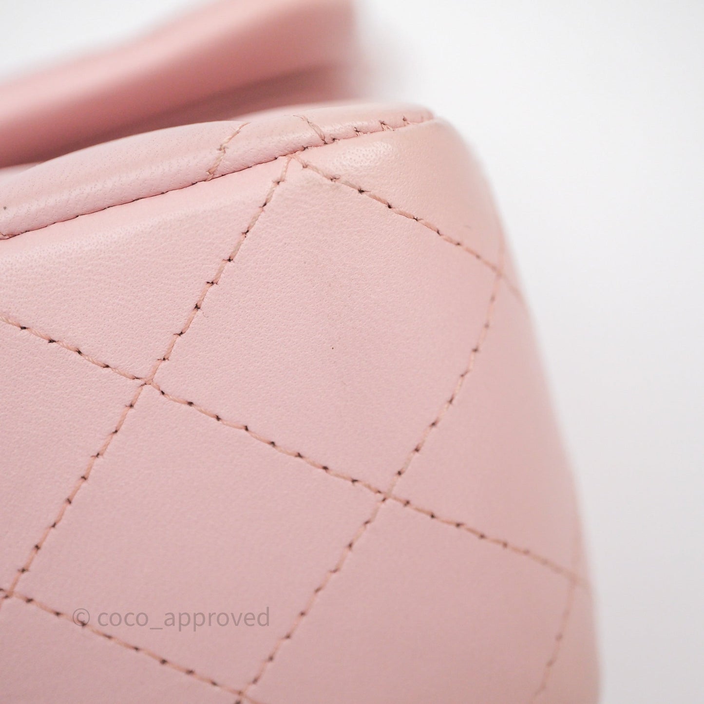 Chanel Classic M/L Medium Flap Quilted Pink Lambskin Silver Hardware