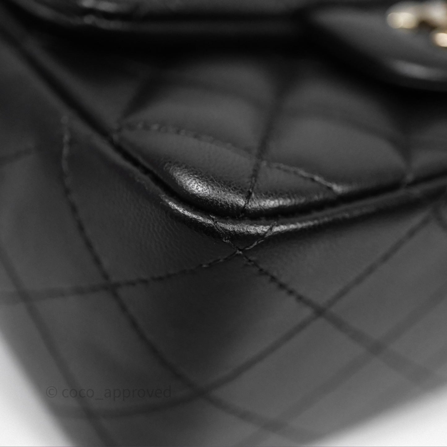 Chanel Mini Square Black Lambskin Gold Hardware