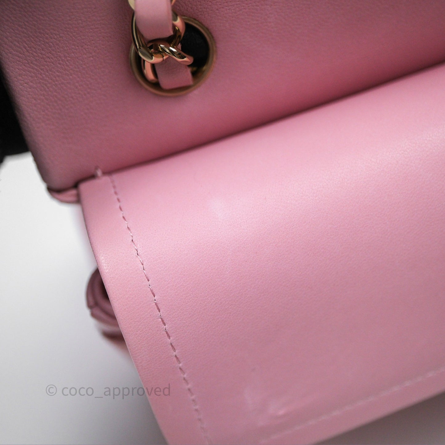 Chanel Small Classic Quilted Flap Pink Lambskin Gold Hardware
