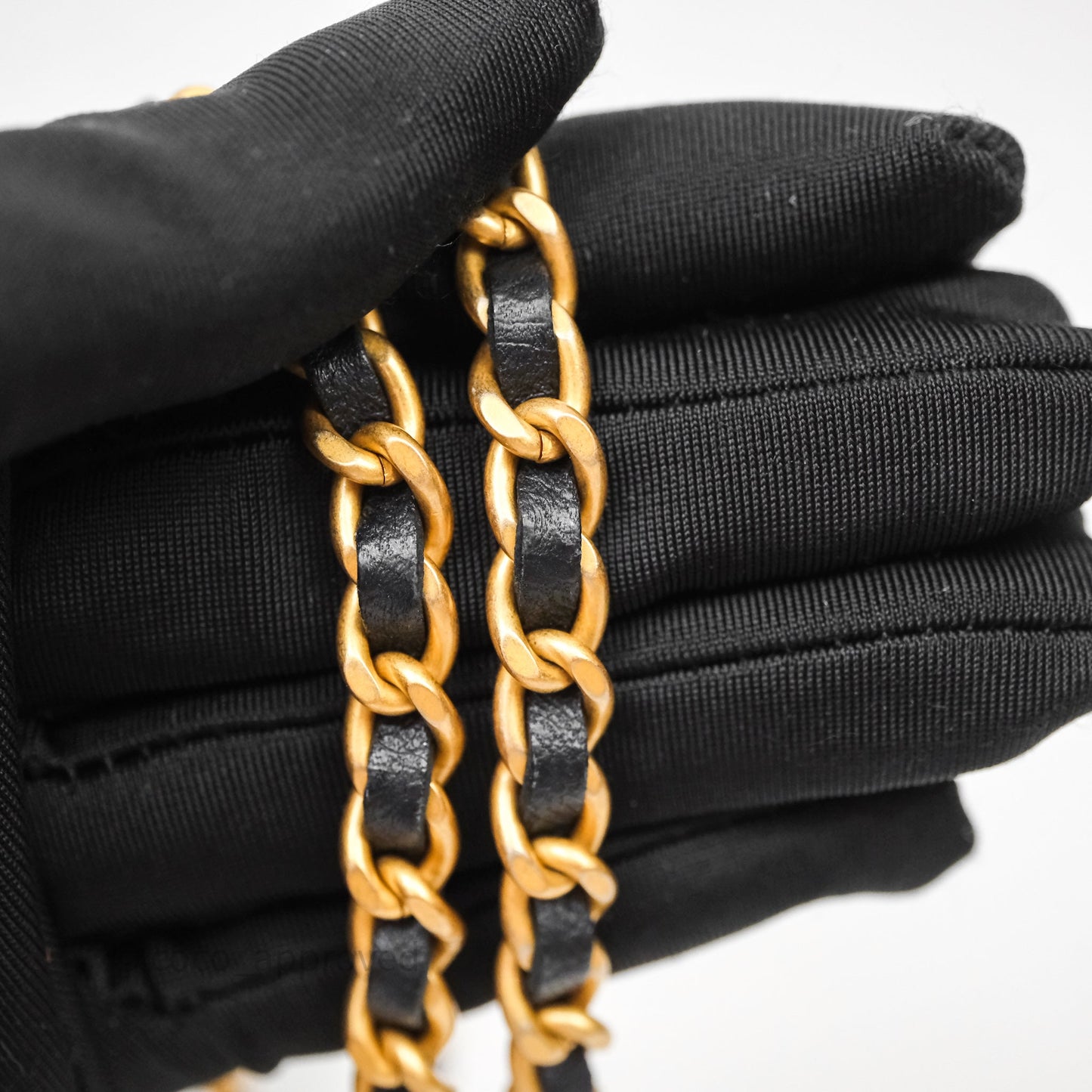 Chanel Top Handle Vanity Rectangular Black Lambskin Aged Gold Hardware